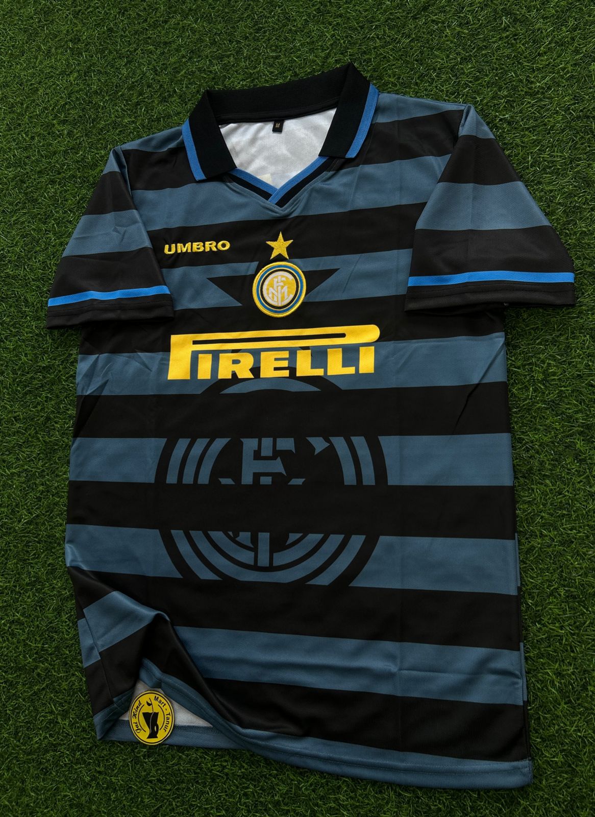 INTERMILAN 1997-98 THIRD KIT, HALFSLEEVE POLO EMBROIDERY