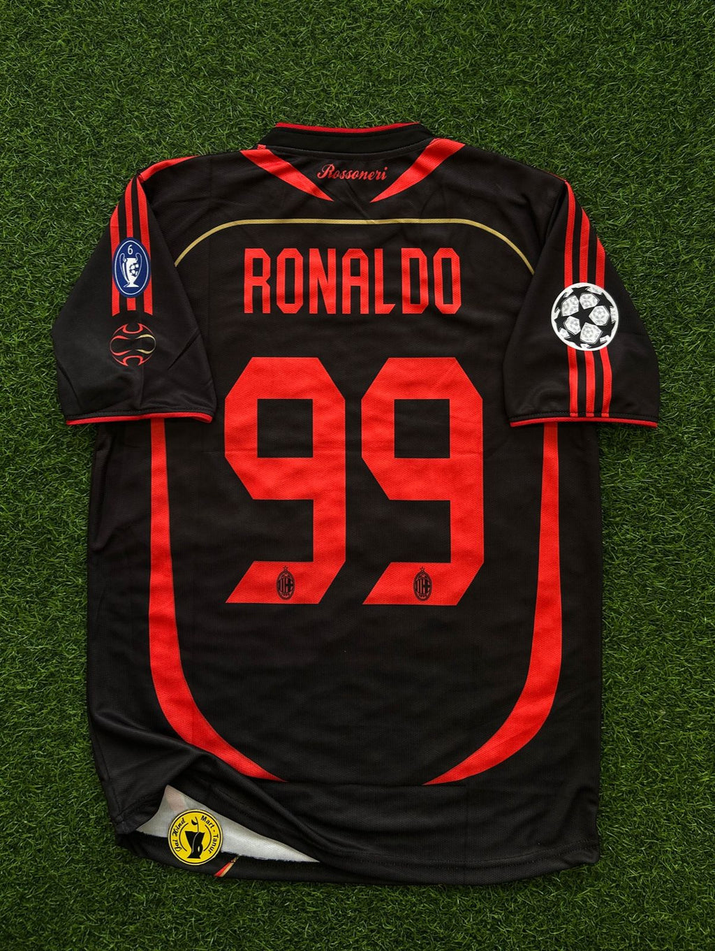 AC MILAN 2006-07 THIRD KIT, HALFSLEEVE POLO EMBROIDERY