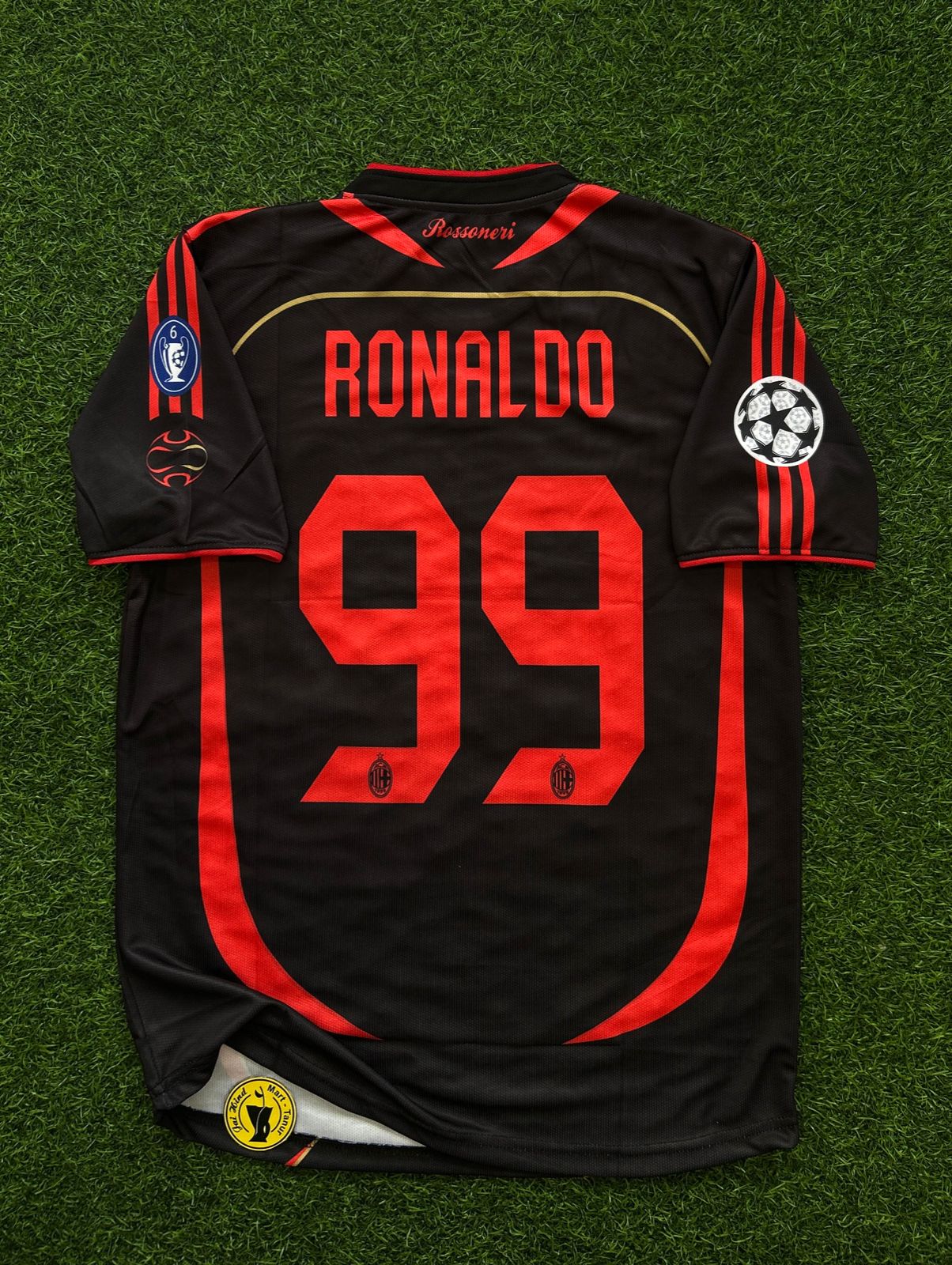 AC MILAN 2006-07 THIRD KIT, HALFSLEEVE POLO EMBROIDERY