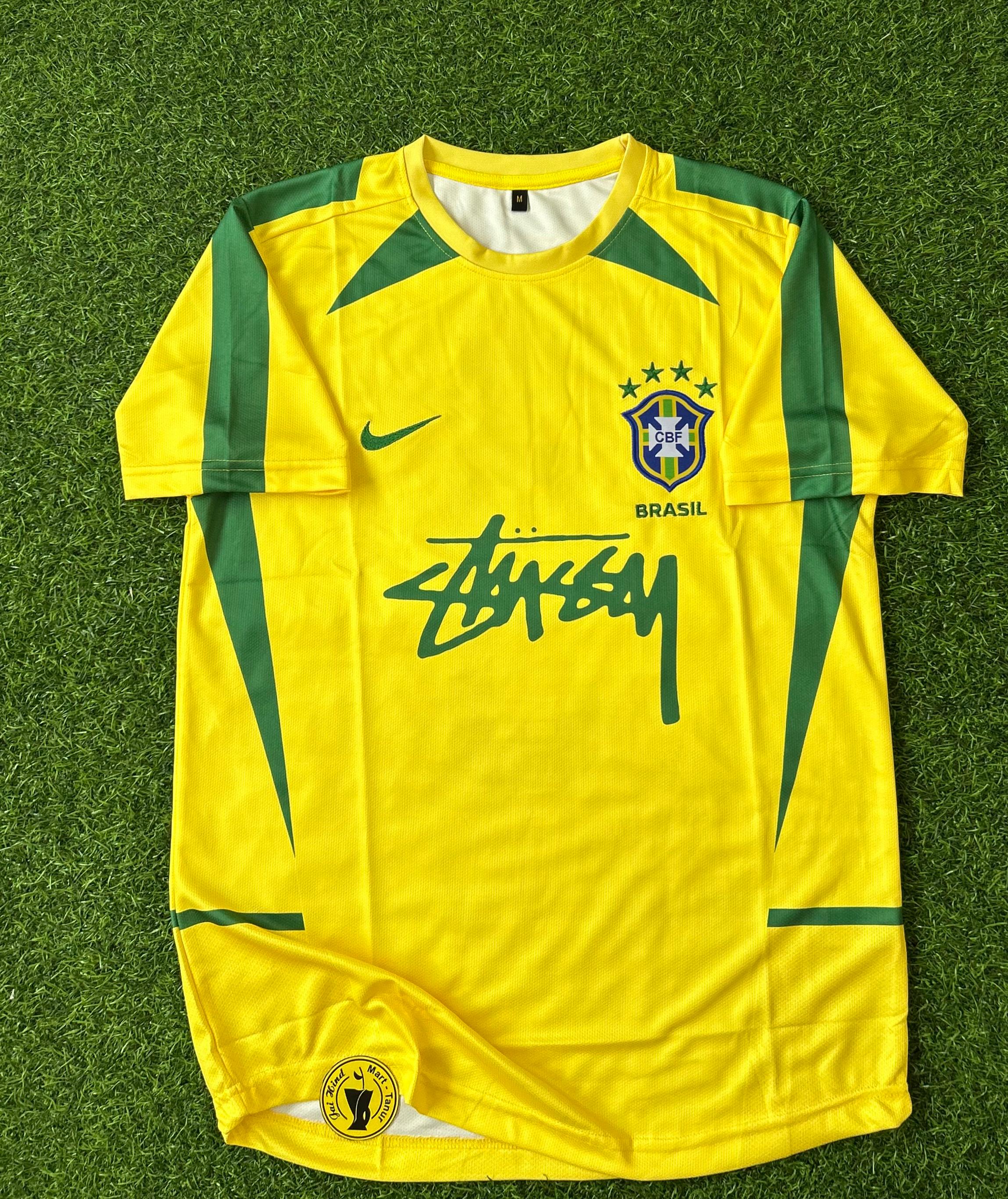 BRAZIL X STUSSY LIMITED EDITION 2002 HOME KIT, HALFSLEEVE EMBROIDERY
