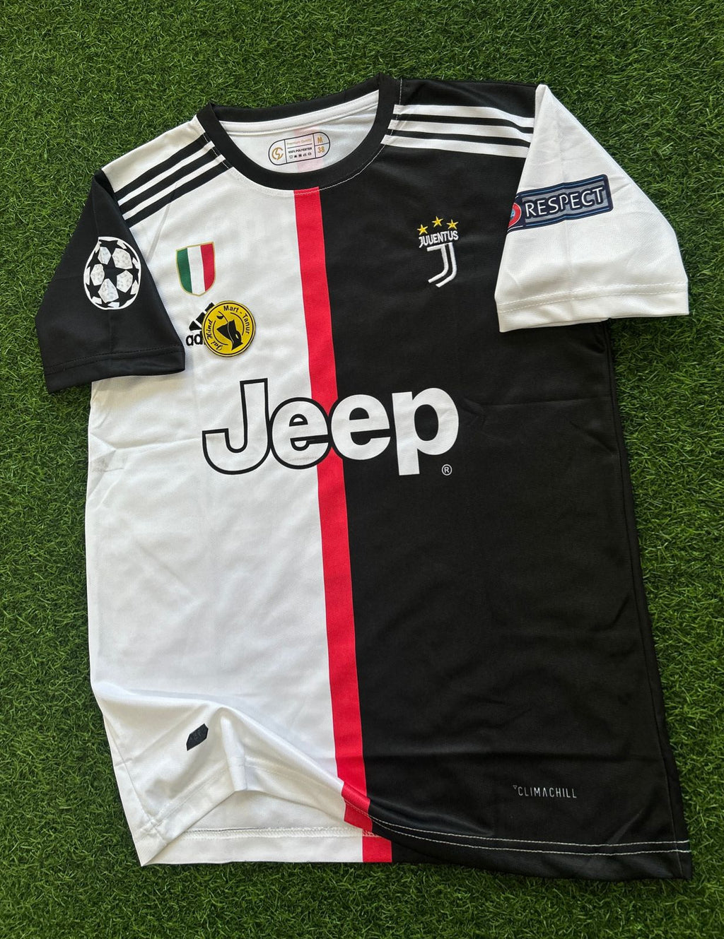 JUVUNTUS 2019-20 HOME KIT, HALFSLEEVE EMBROIDERY
