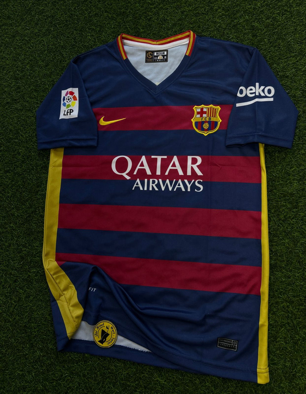 BARCELONA 2015-16 SEASON HOME KIT, HALFSLEEVE EMBROIDERY