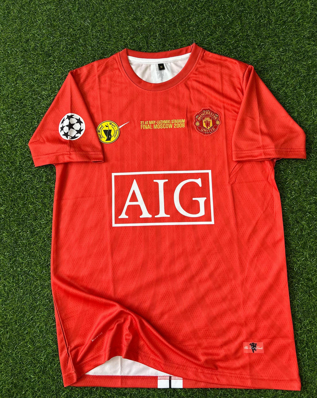 MAN UNITED 2007-08 HOME KIT, HALFSLEEVE EMBROIDERY