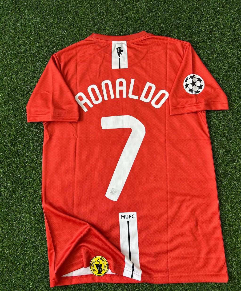 MAN UNITED 2007-08 HOME KIT, HALFSLEEVE EMBROIDERY