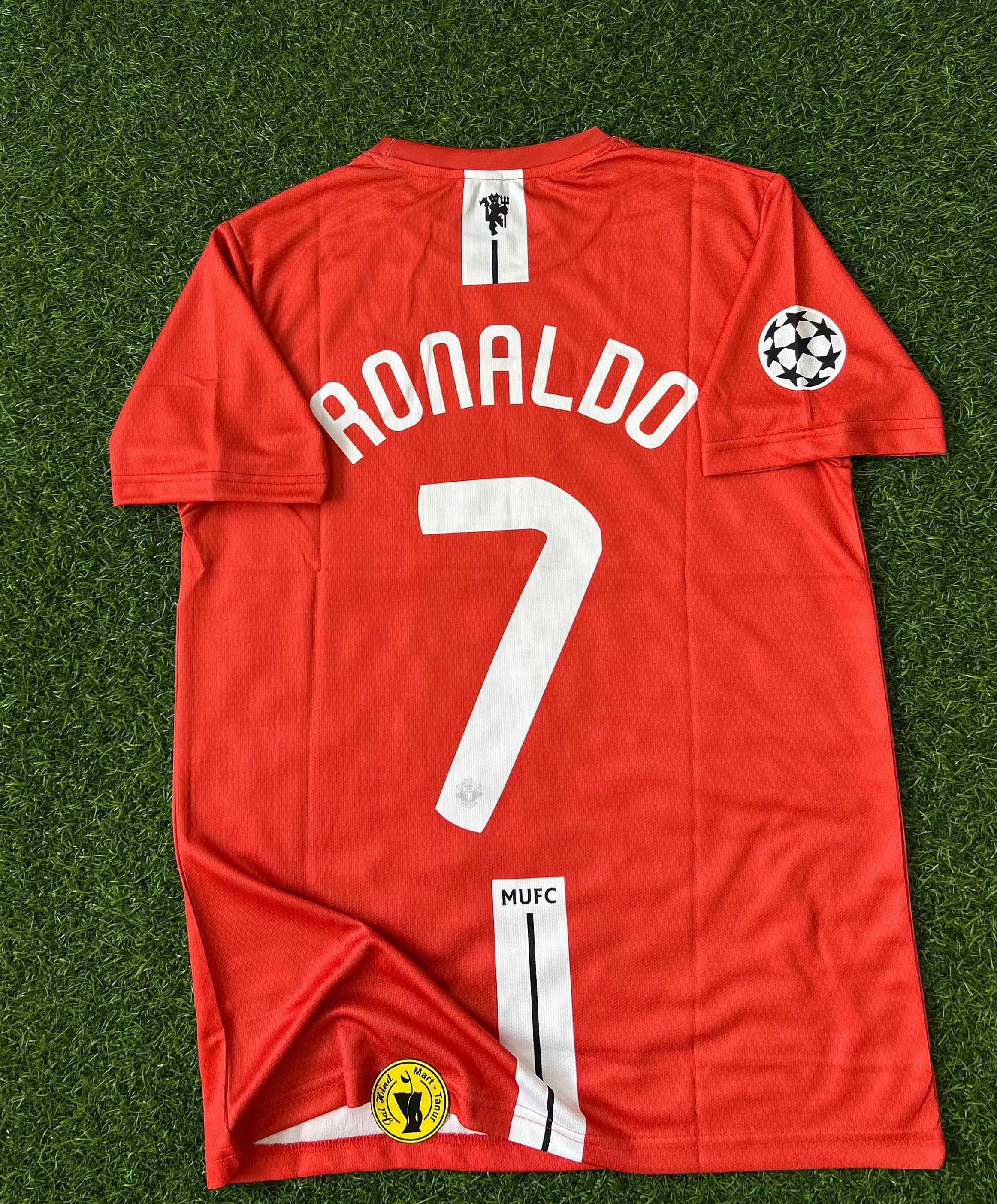 MAN UNITED 2007-08 HOME KIT, HALFSLEEVE EMBROIDERY
