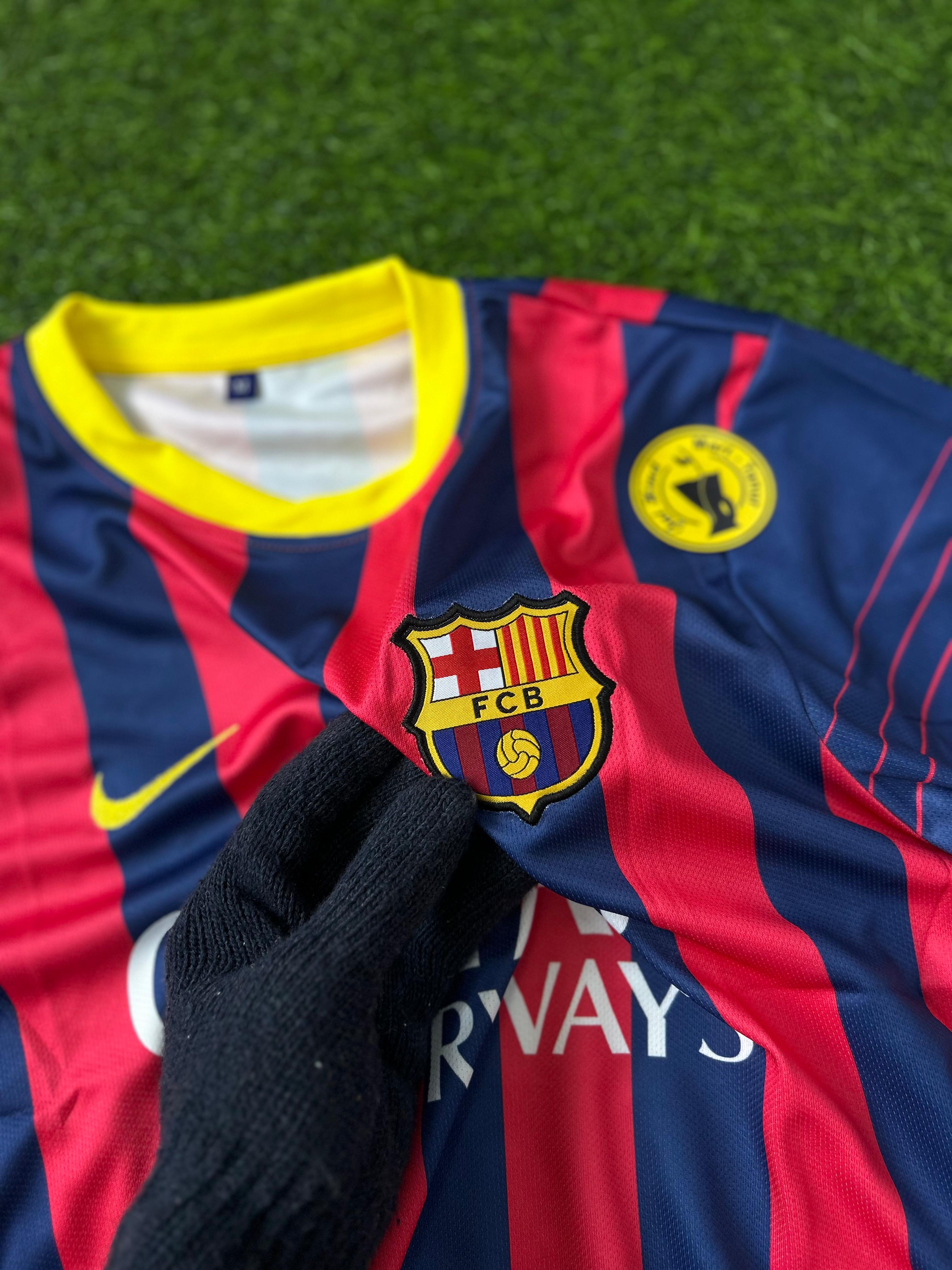 BARCELONA 2013-14 HOME KIT, HALFSLEEVE EMBROIDERY