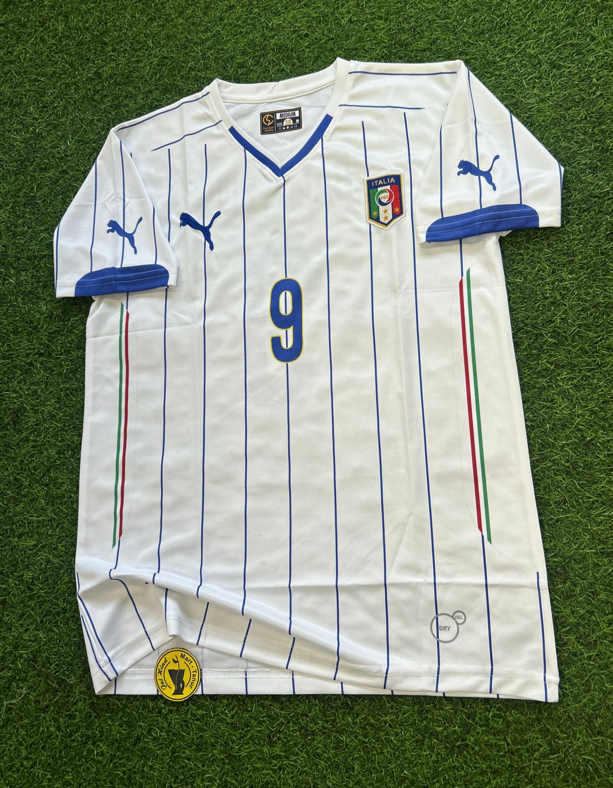 ITALY 2014 AWAY KIT, HALFSLEEVE EMBROIDERY