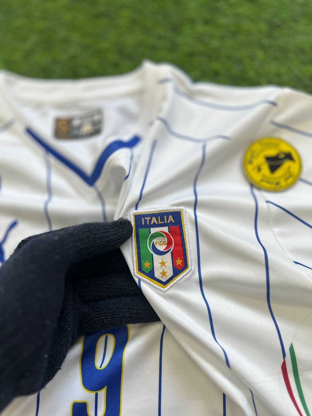 ITALY 2014 AWAY KIT, HALFSLEEVE EMBROIDERY