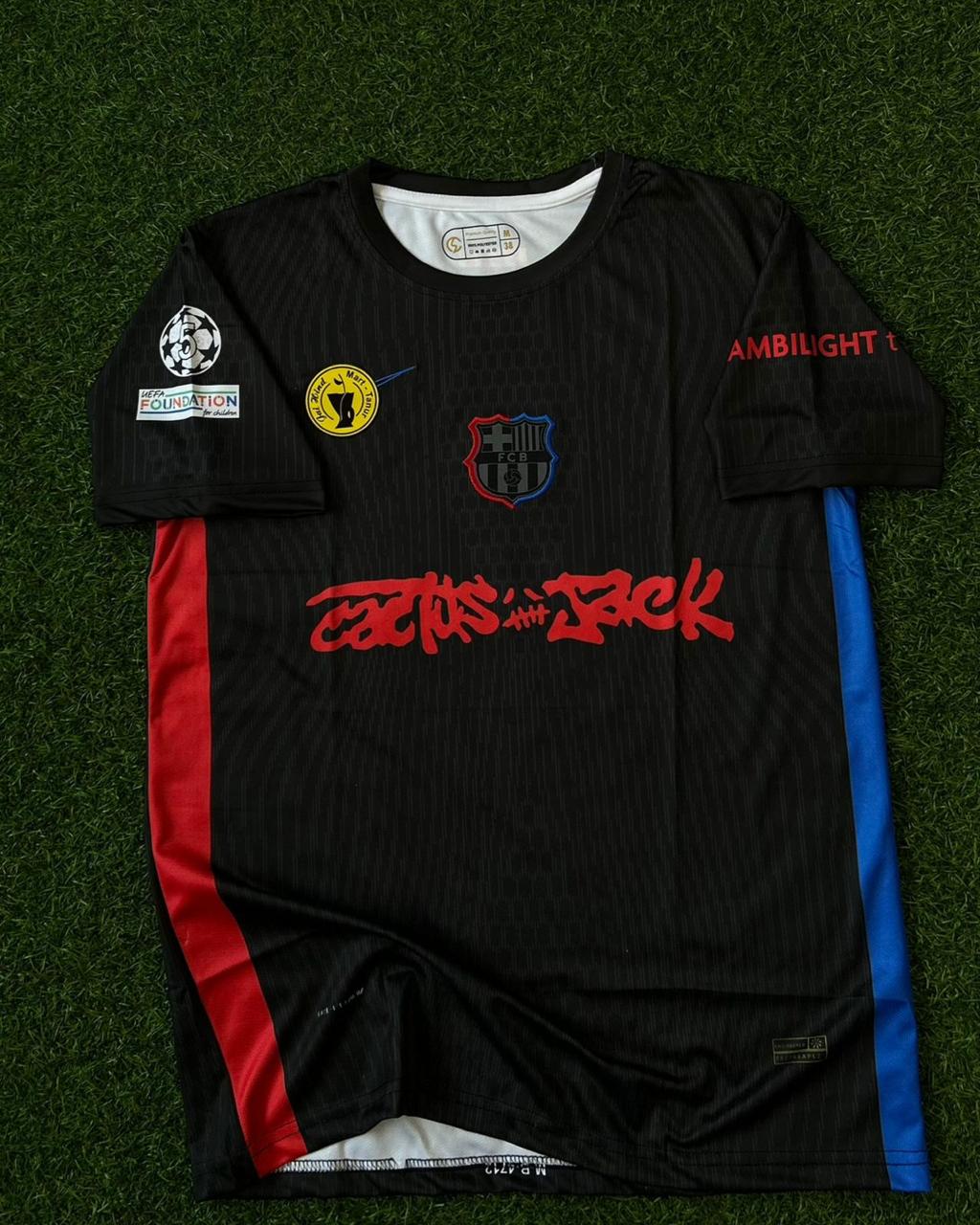 X*ペ様 バルセロナ 24/25アウェイユニフォーム Travis Scott BARCELONA x TRAVIS SCOTT 2024-25 AWAY KIT, HALFSLEEVE EMBROIDERY
