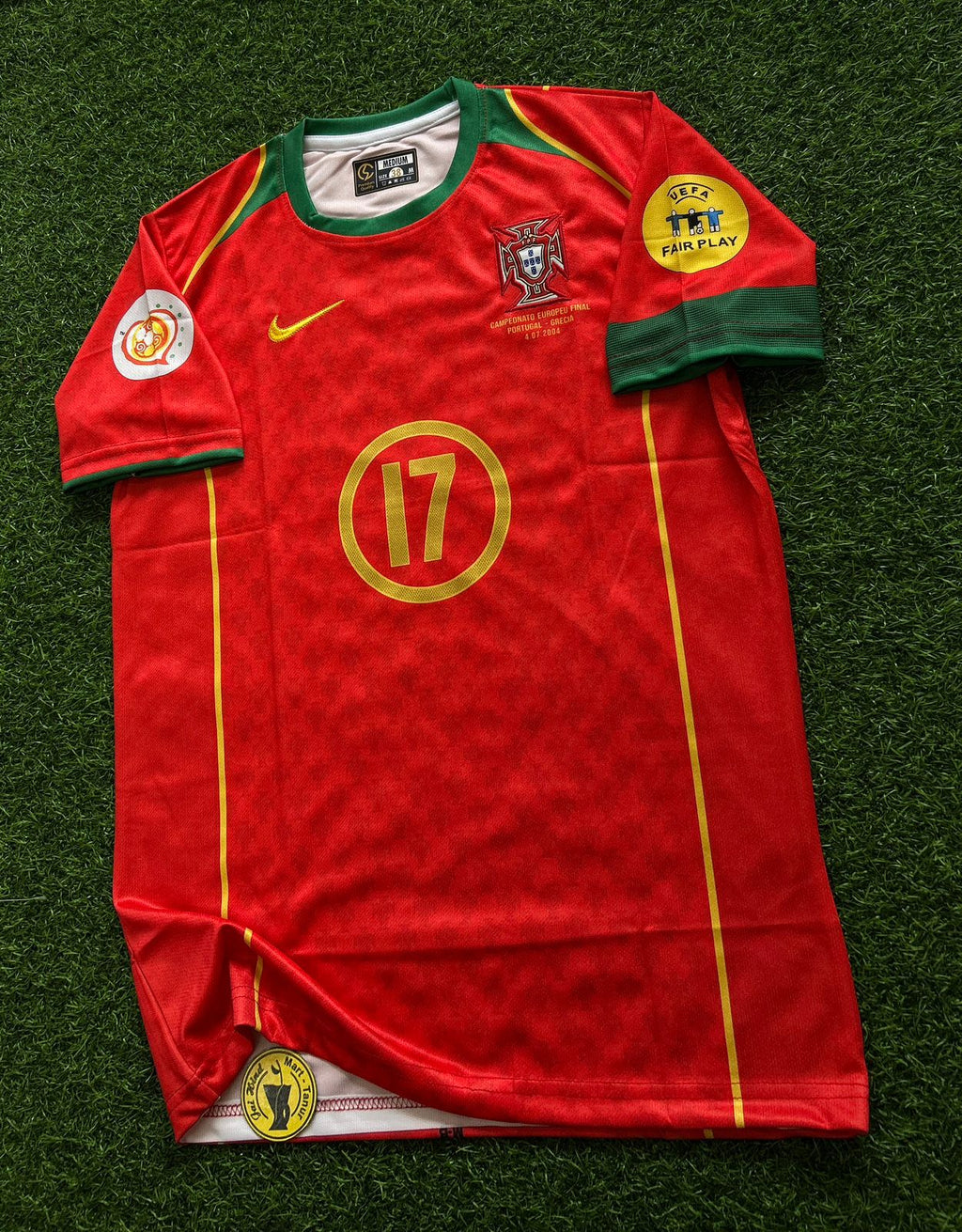PORTUGAL 2004 HOME KIT, HALFSLEEVE EMBROIDERY