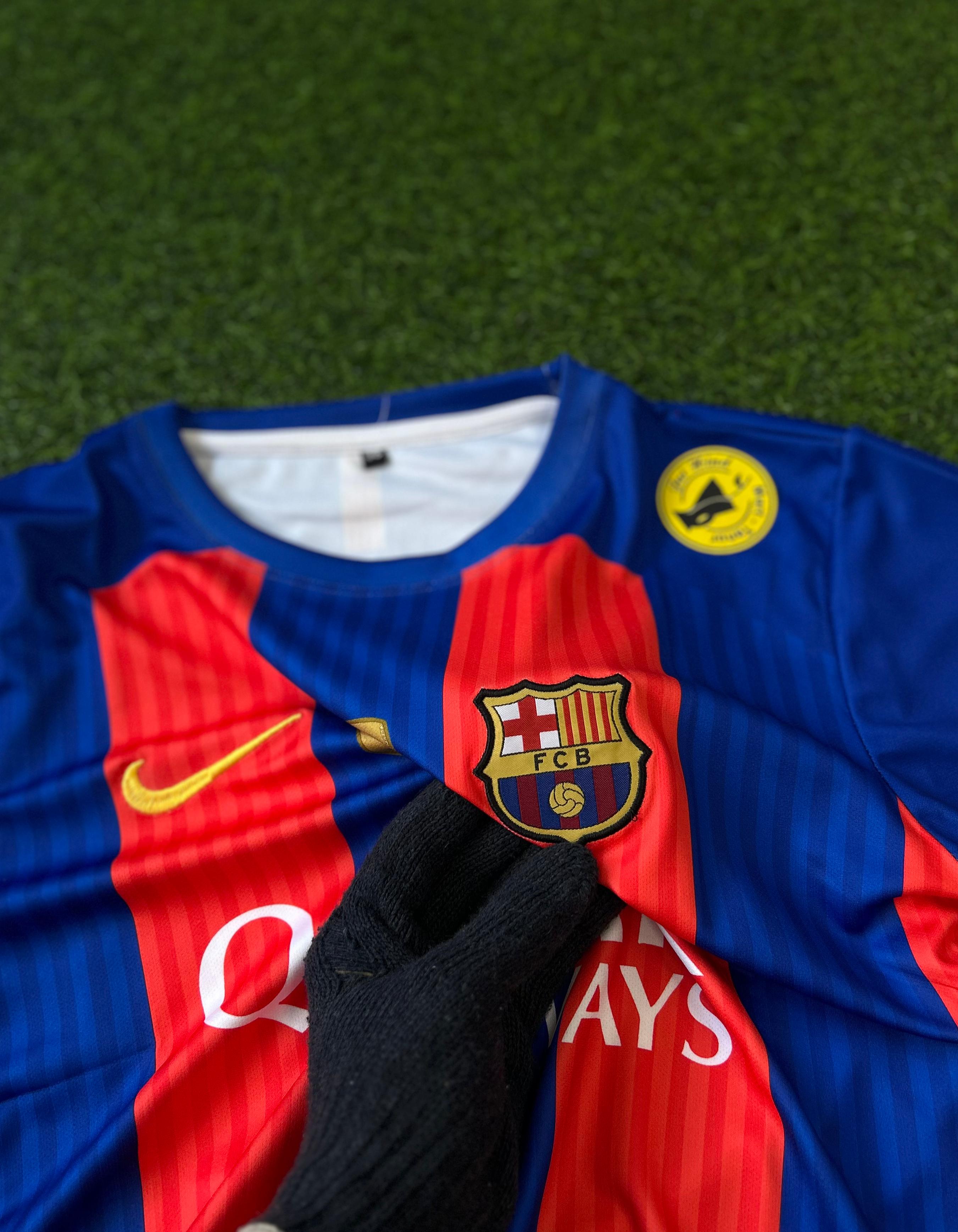 BARCELONA 2016-17 HOME KIT, HALFSLEEVE EMBROIDERY