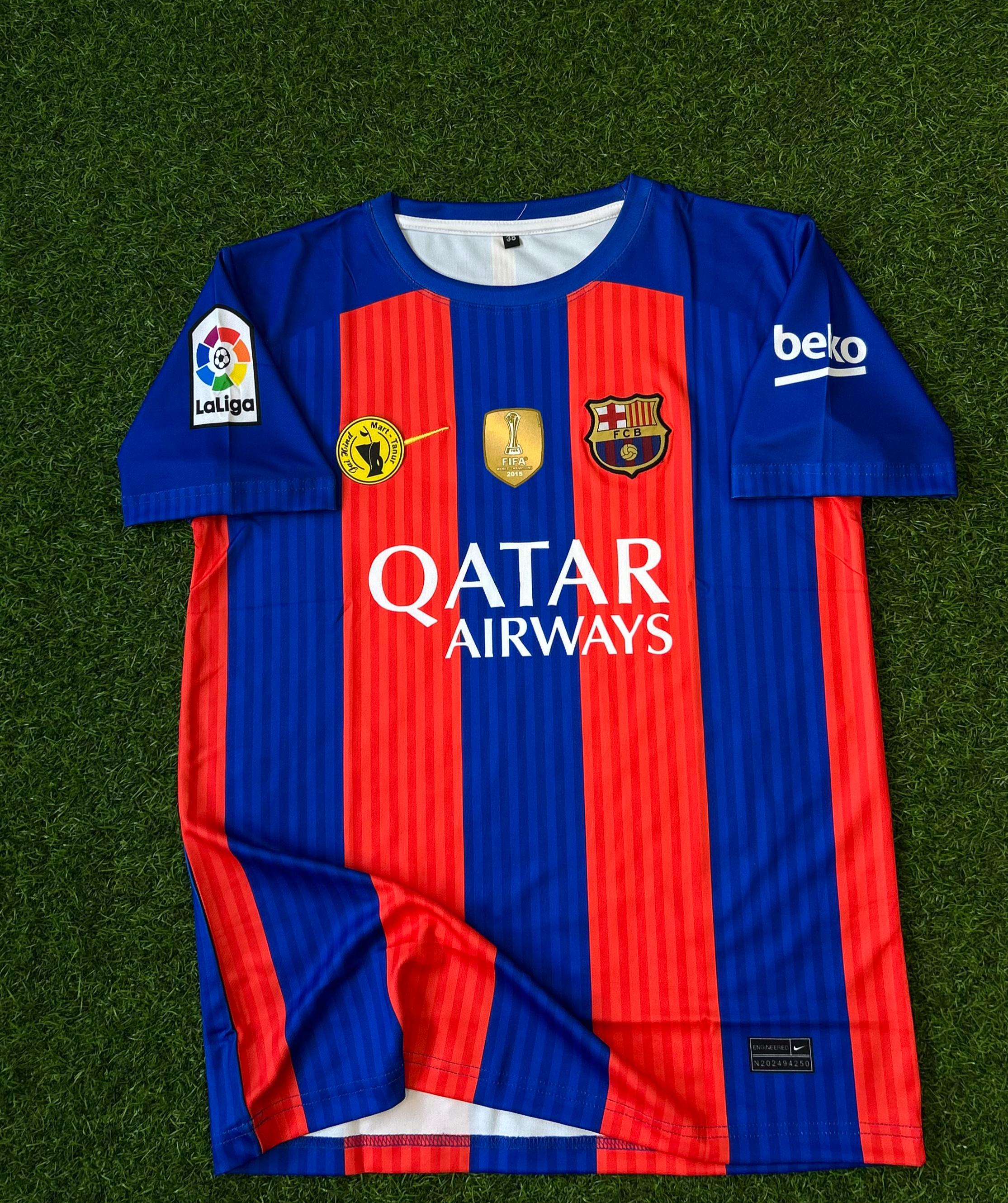 BARCELONA 2016-17 HOME KIT, HALFSLEEVE EMBROIDERY