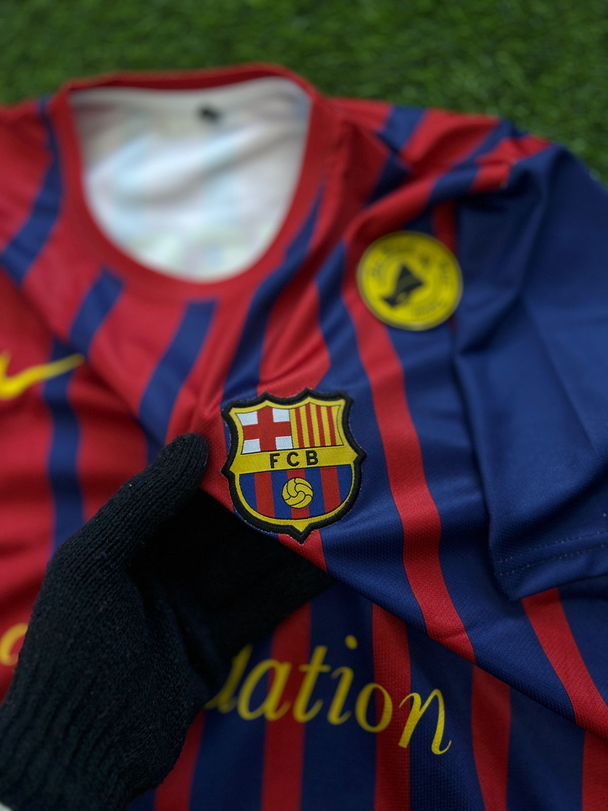 BARCELONA 2011-12 HOME KIT, HALFSLEEVE EMBROIDERY