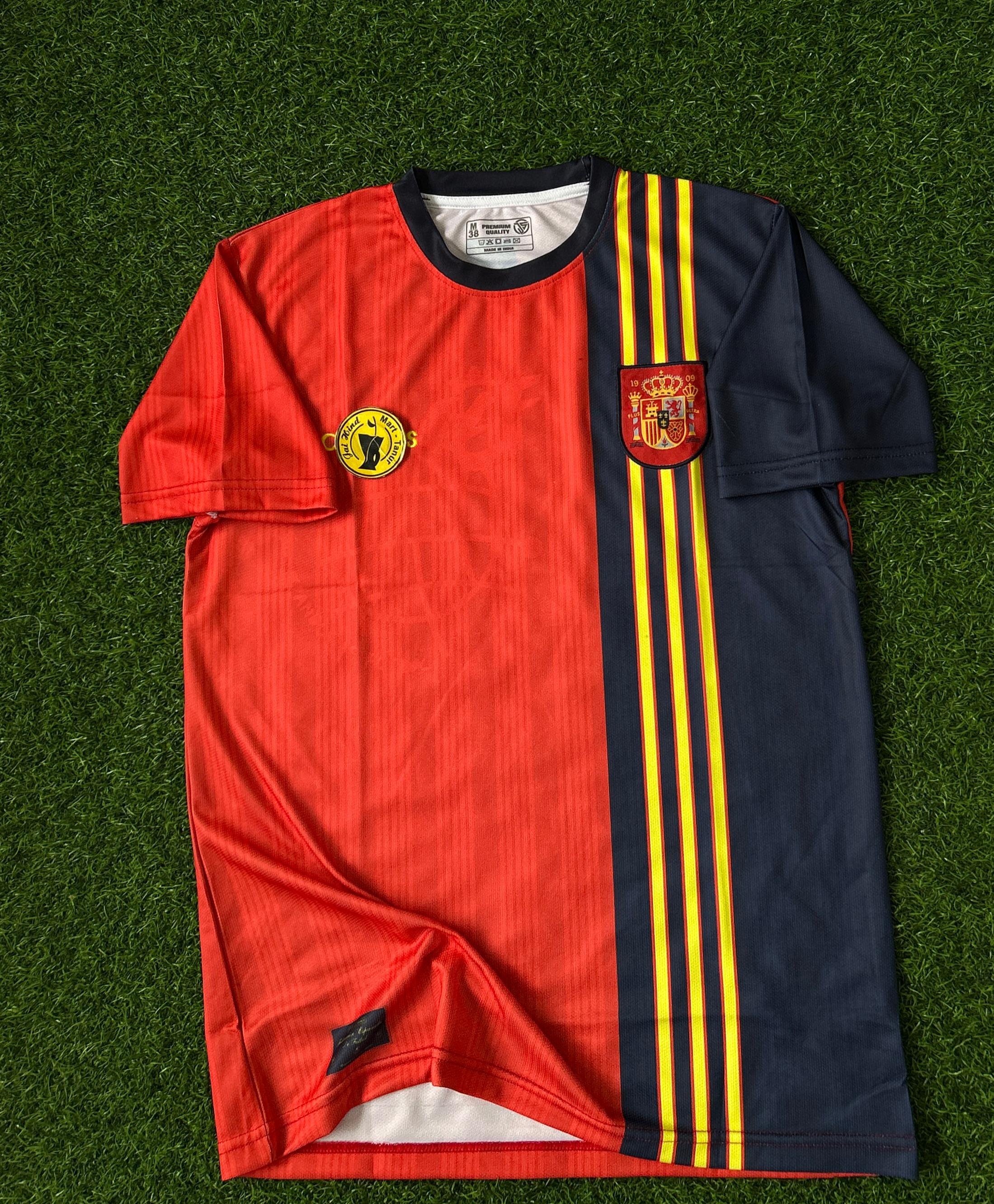 SPAIN 1996 HOME KIT, HALFSLEEVE EMBROIDERY