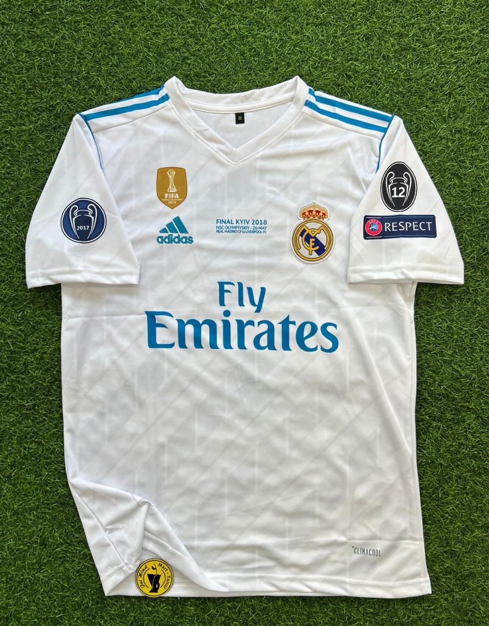 REAL MADRID 2017-18 HOME KIT, HALFSLEEVE EMBROIDERY