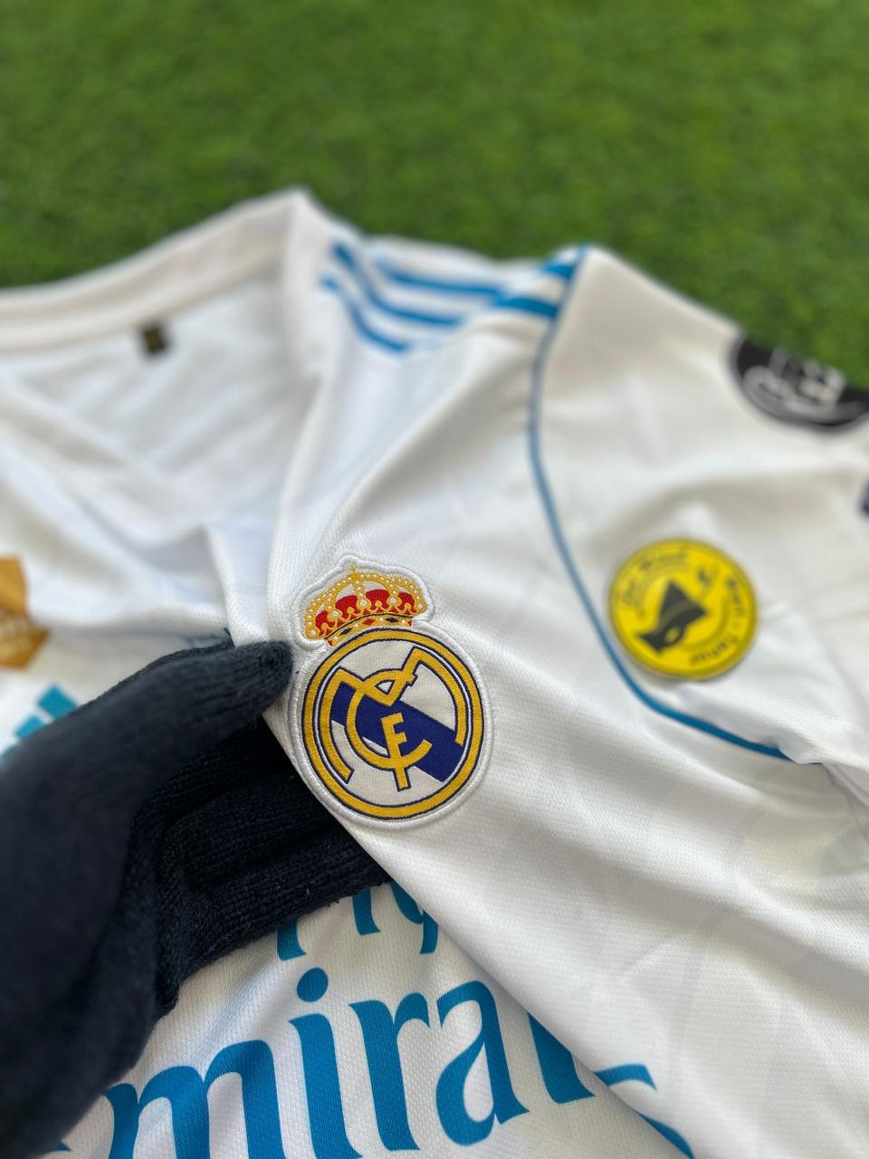 REAL MADRID 2017-18 HOME KIT, HALFSLEEVE EMBROIDERY