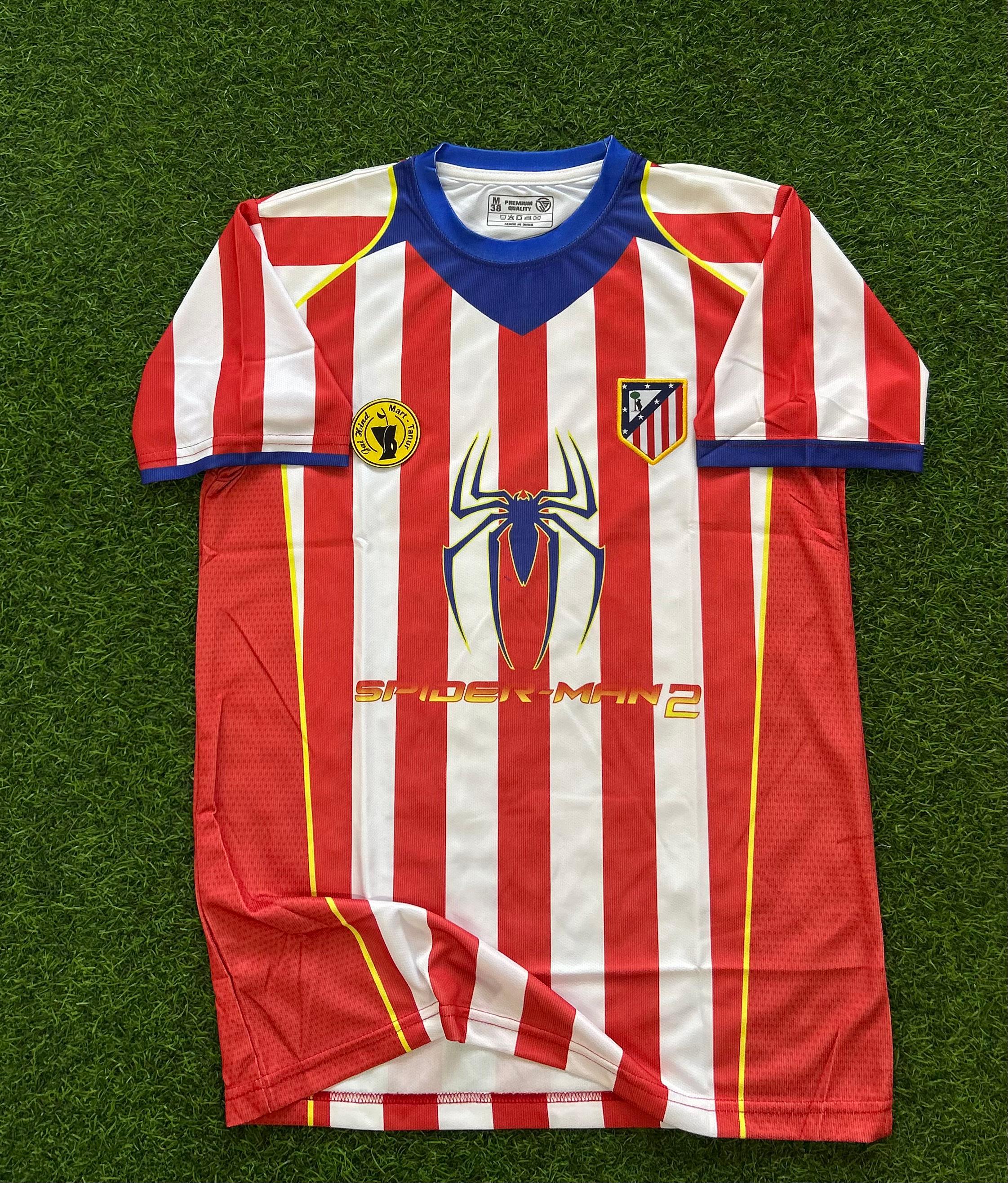 ATLETICO MADRID 2004-05 HOME KIT, HALFSLEEVE EMBROIDERY – JAIHIND