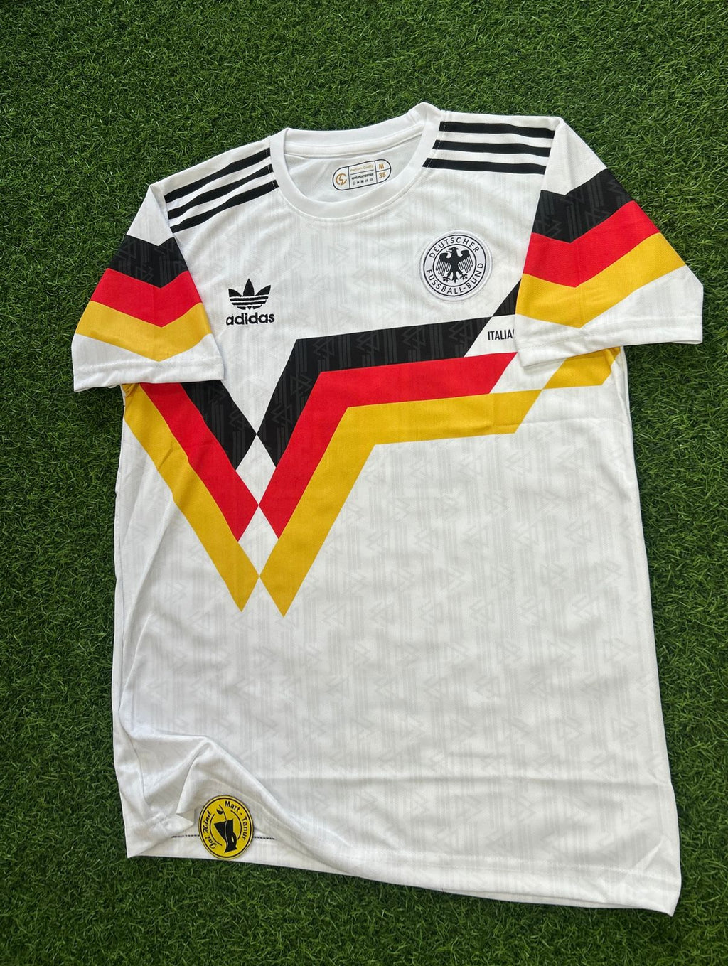 GERMANY 1990 RETRO KIT, HALFSLEEVE EMBROIDERY