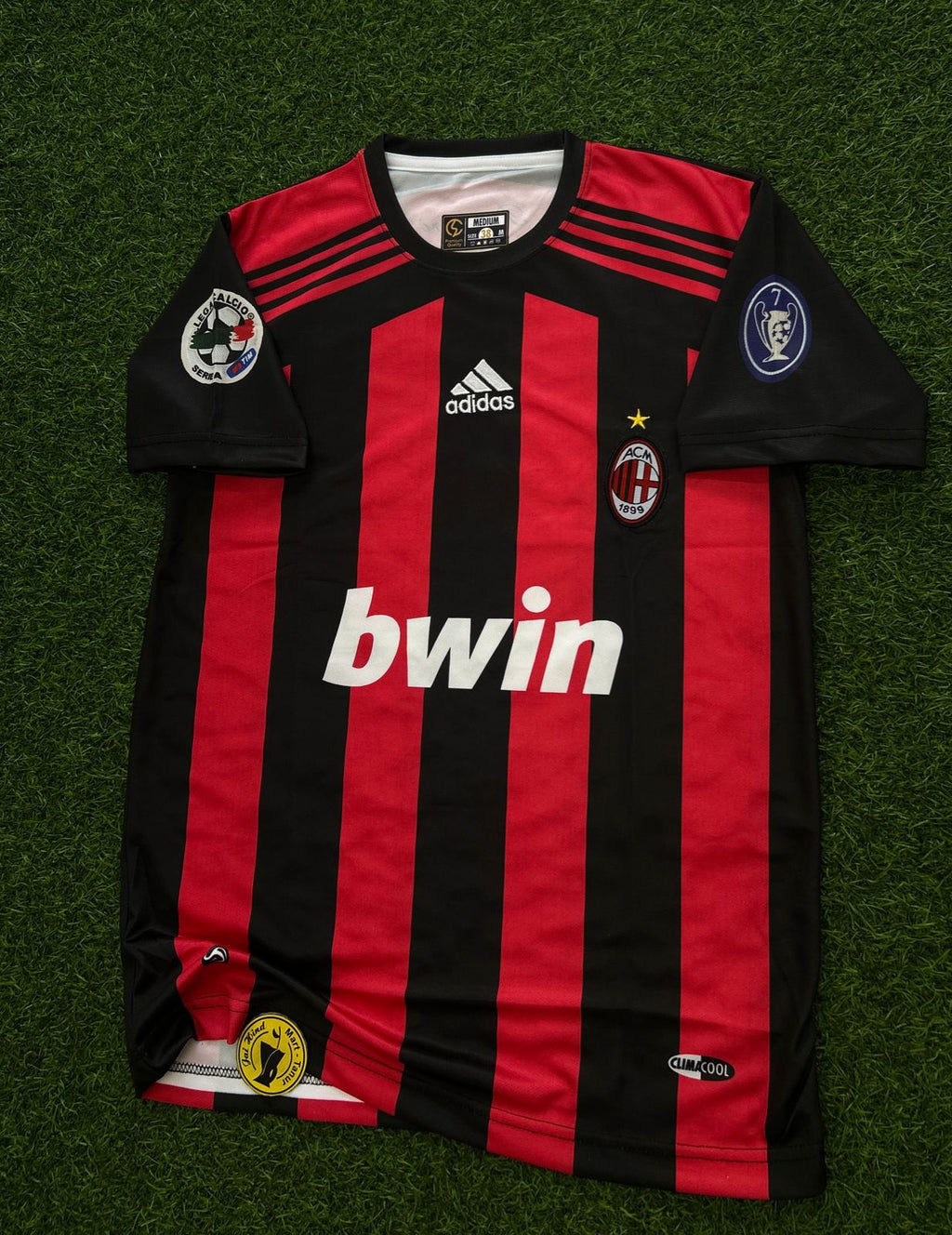 AC MILAN 2008-09 HOME KIT, HALFSLEEVE EMBROIDERY