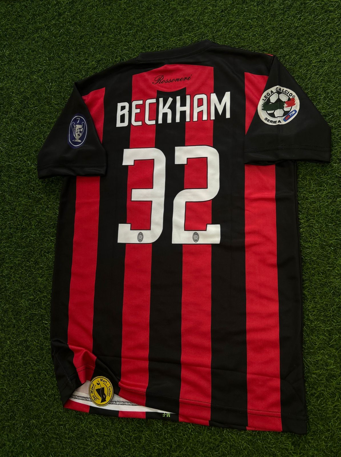 AC MILAN 2008-09 HOME KIT, HALFSLEEVE EMBROIDERY