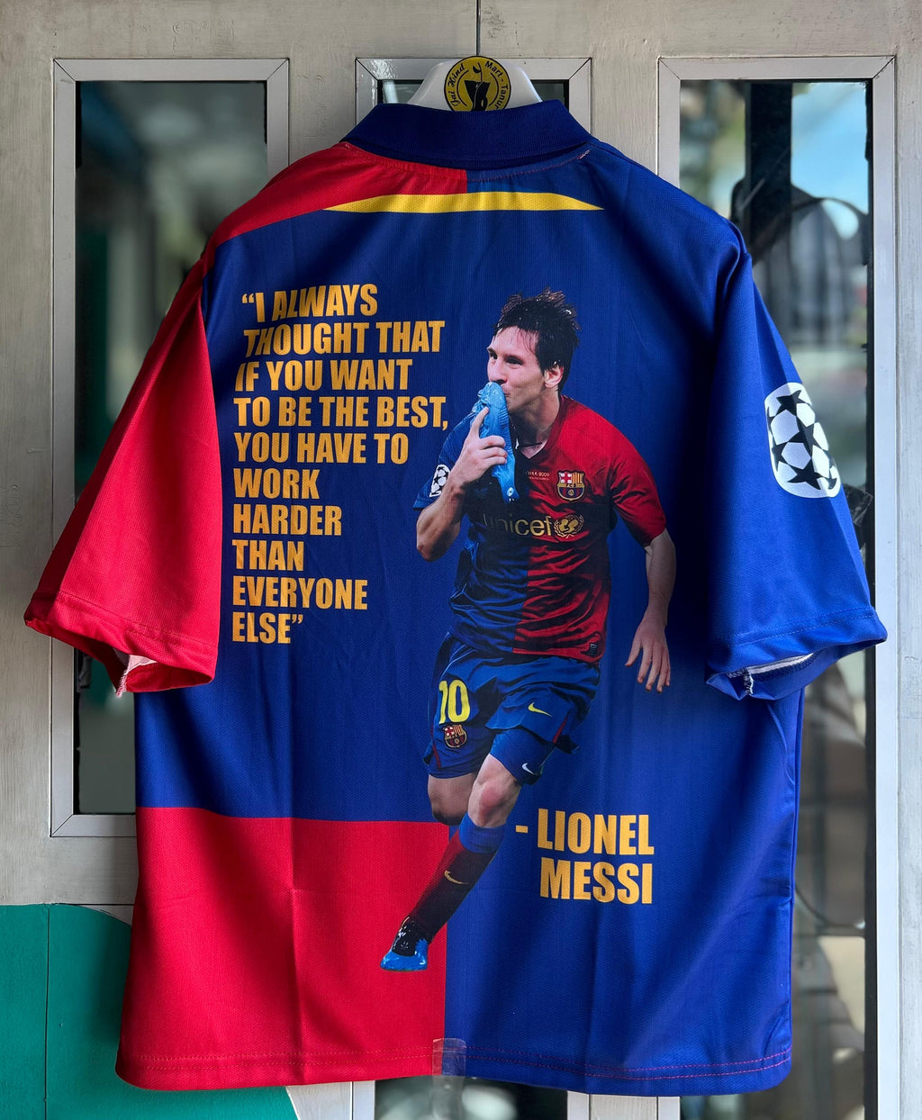 BARCELONA VINTAGE SPECIAL EDITION, MESSI TRIBUTE. FIVESLEEVE POLO SUBLIMATION