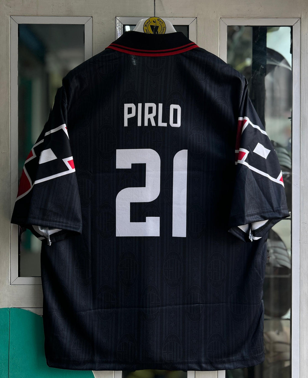 AC MILAN 1997-98 THIRD KIT, FIVESLEEVE POLO SUBLIMATION