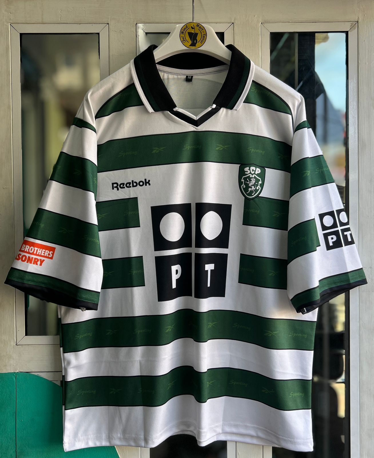 SPORTING 2000-01 HOME KIT, FIVESLEEVE POLO SUBLIMATION