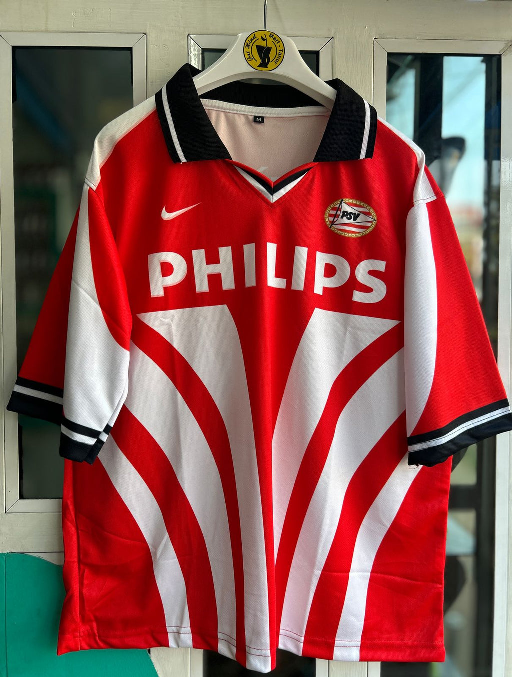 PSV 1996-97 HOME KIT, FIVESLEEVE POLO SUBLIMATION