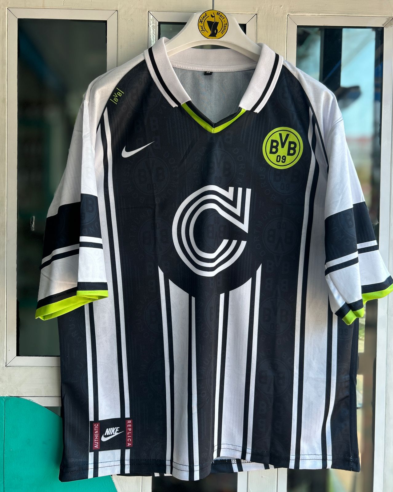 DORTMUND 1996-97 AWAY KIT, FIVESLEEVE POLO SUBLIMATION