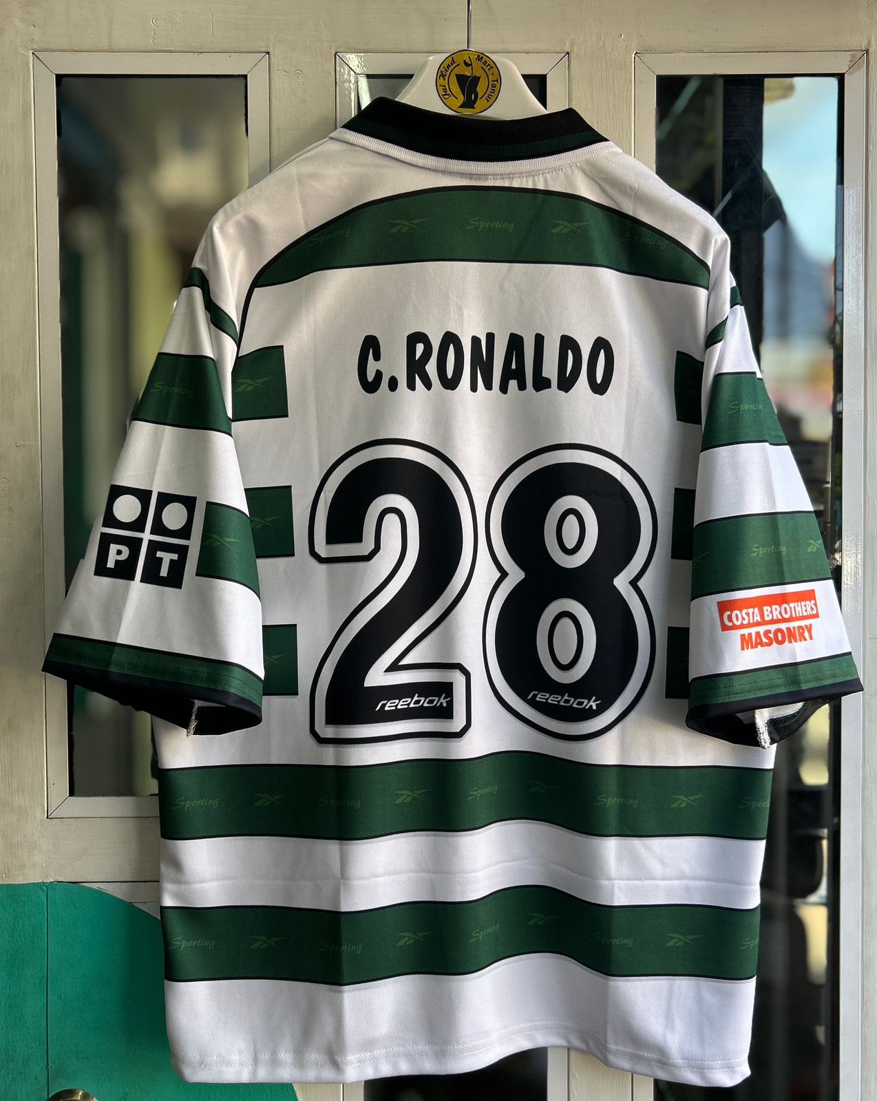 SPORTING 2000-01 HOME KIT, FIVESLEEVE POLO SUBLIMATION