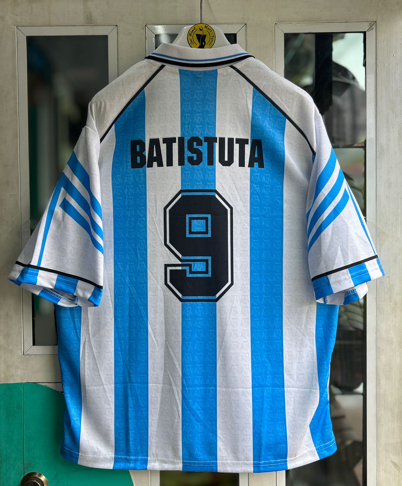 ARGENTINA 1997 HOME KIT, FIVESLEEVE POLO SUBLIMATION