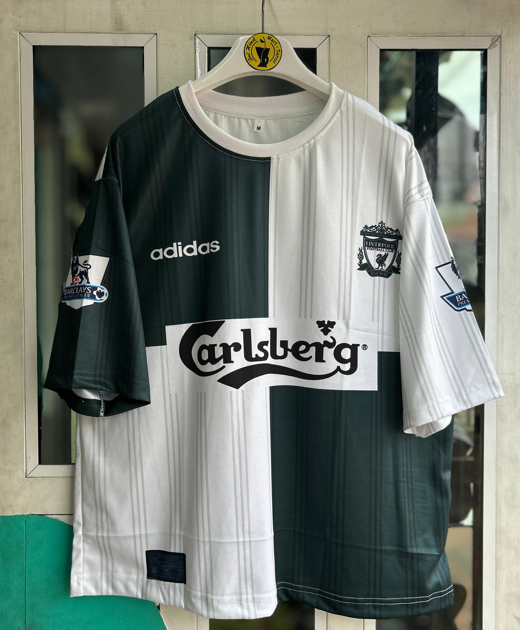 LIVERPOOL 1995-96 SEASON AWAY KIT, FIVESLEEVE SUBLIMATION