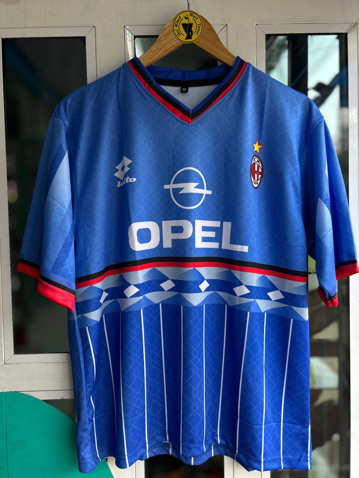 AC MILAN 1995-96 SEASON FOURTH KIT, FIVESLEEVE SUBLIMATION