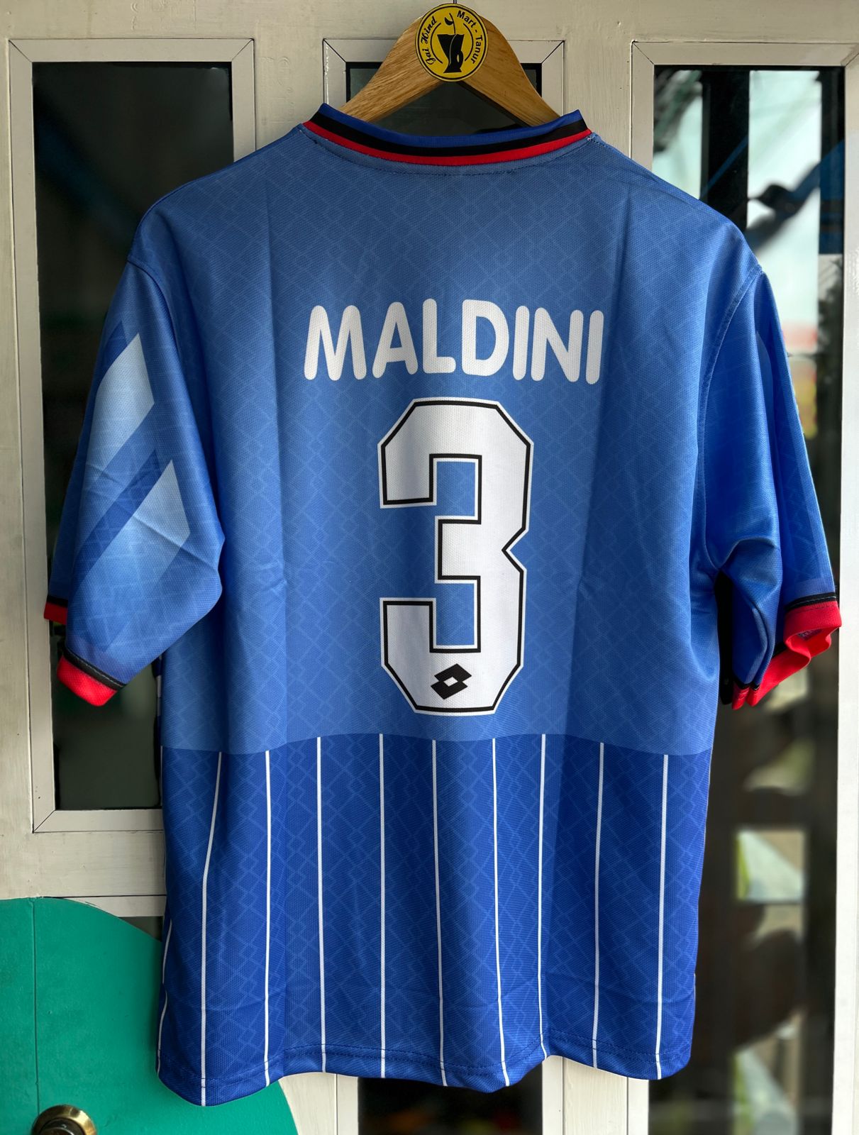 AC MILAN 1995-96 SEASON FOURTH KIT, FIVESLEEVE SUBLIMATION