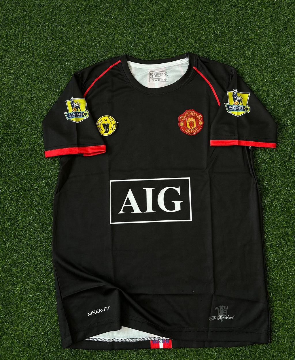 MAN UNITED 2007-08 AWAY KIT, HALFSLEEVE EMBROIDERY