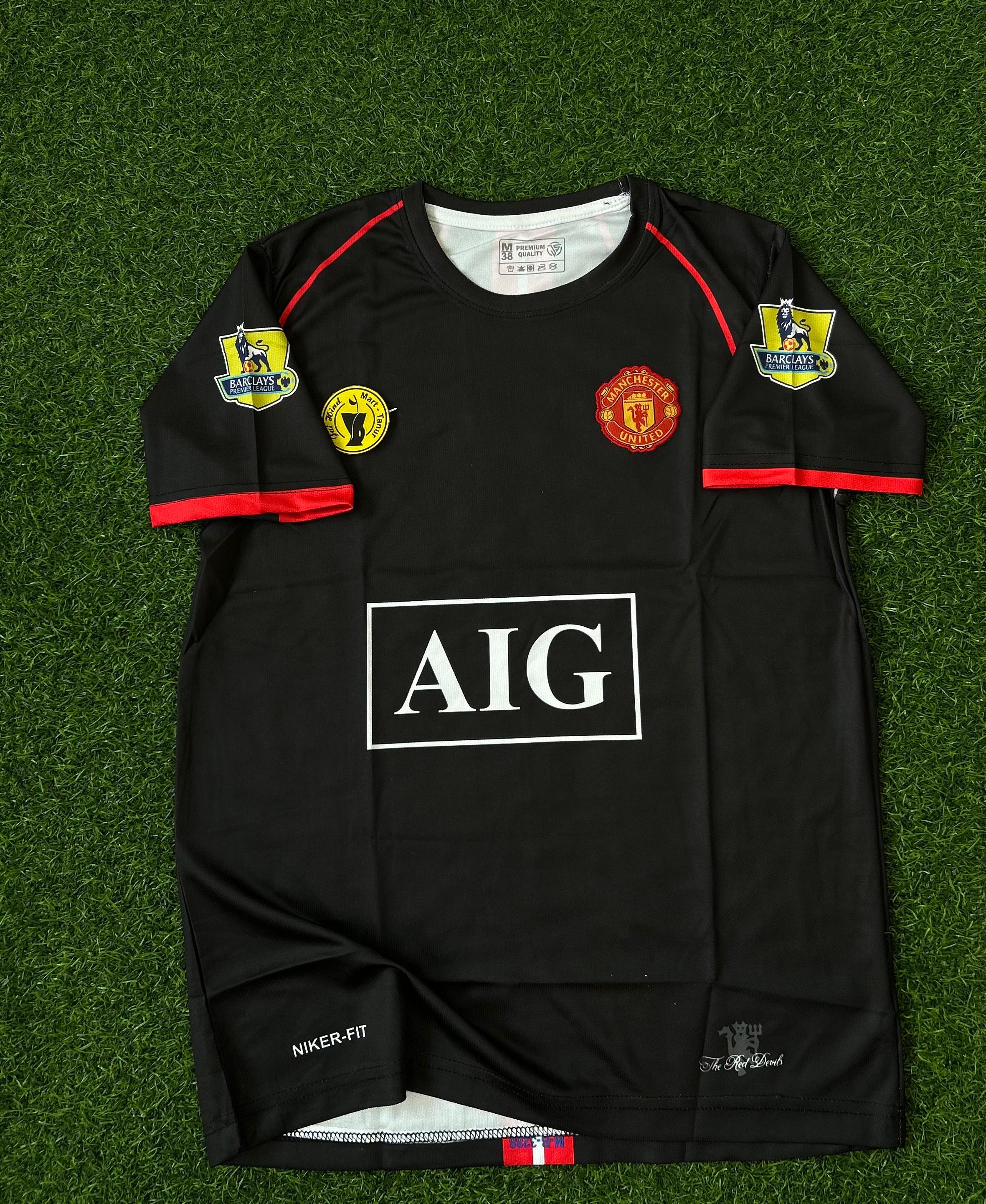 MAN UNITED 2007-08 AWAY KIT, HALFSLEEVE EMBROIDERY