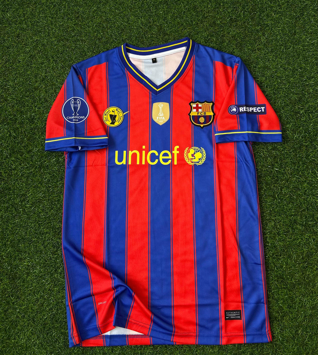 BARCELONA 2009-10 HOME KIT, HALFSLEEVE EMBROIDERY