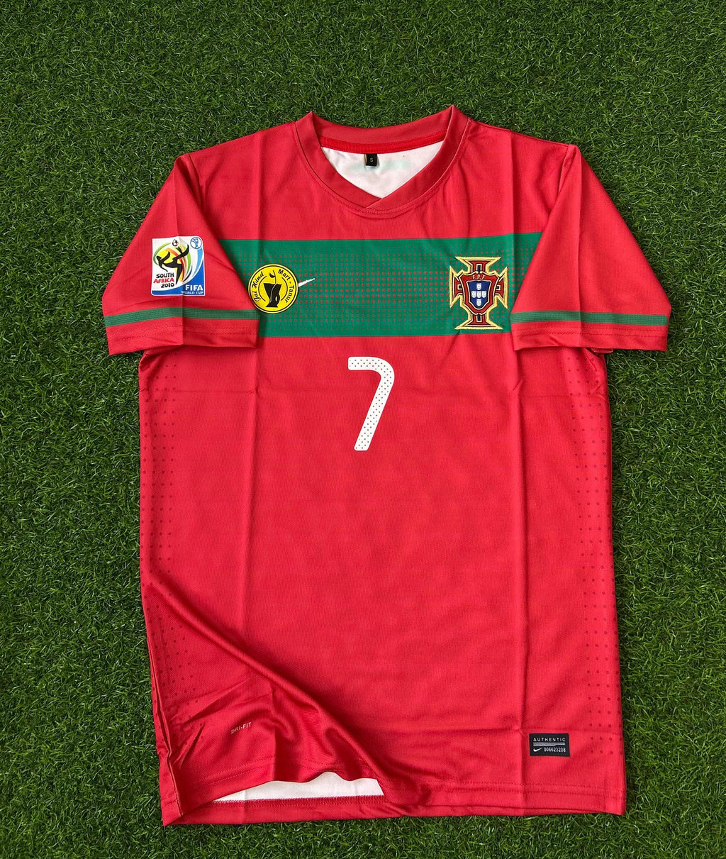 PORTUGAL 2010 WORLD CUP HOME KIT, HALFSLEEVE EMBROIDERY