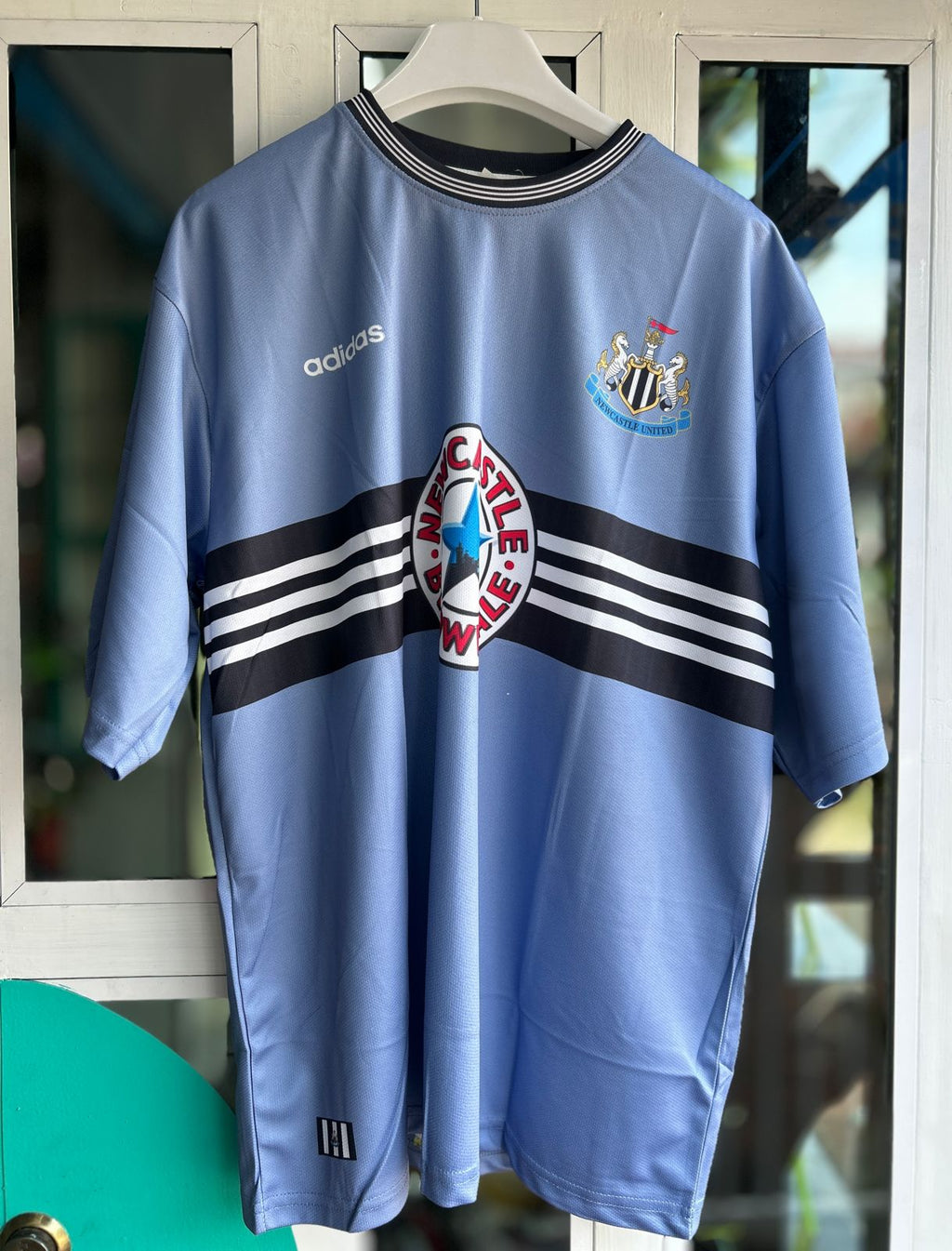 NEWCASTLE UNITED 1996-97 AWAY , FIVESLEEVE SUBLIMATION