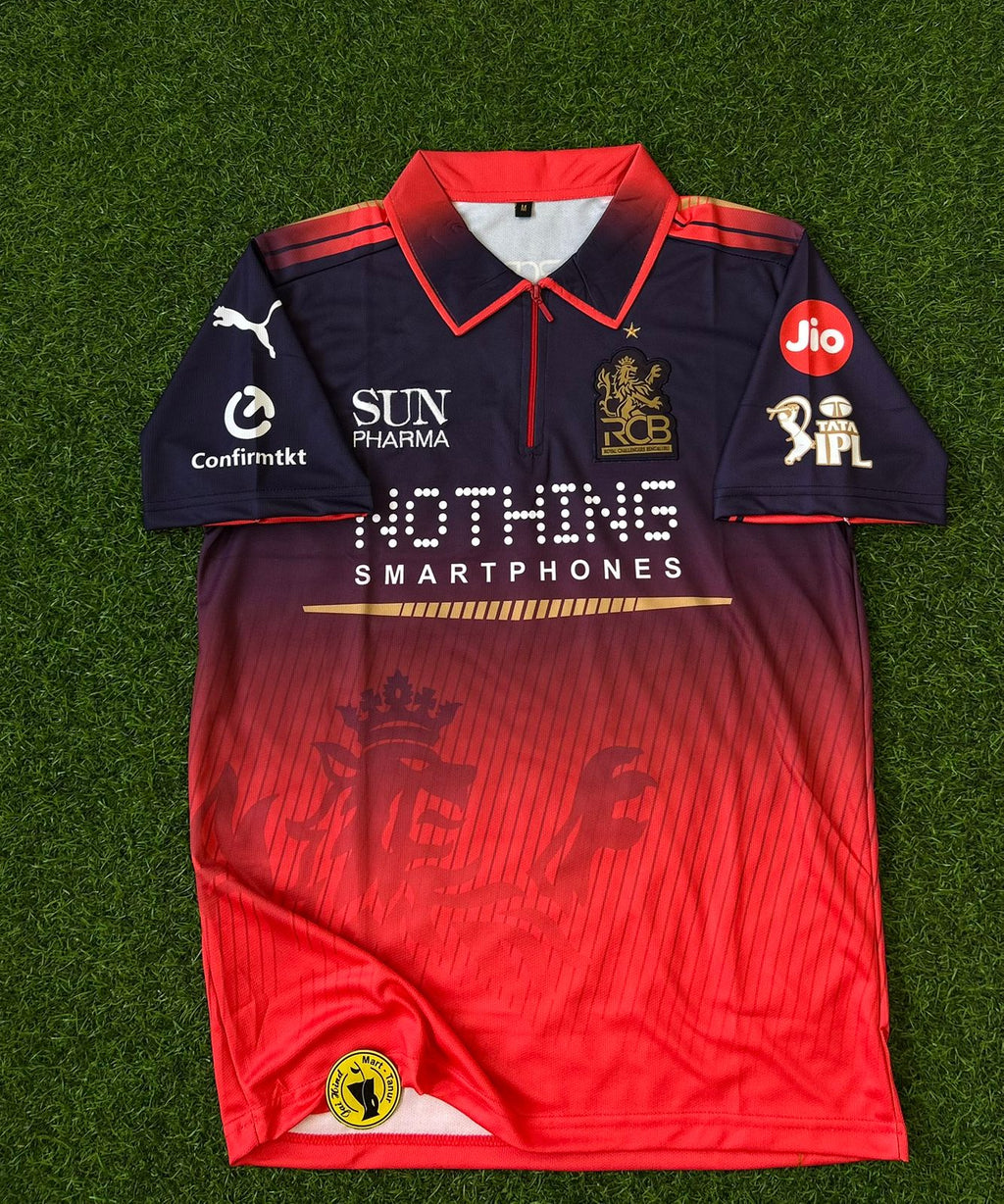 RCB 2026 IPL KIT, HALFSLEEVE POLO EMBROIDERY