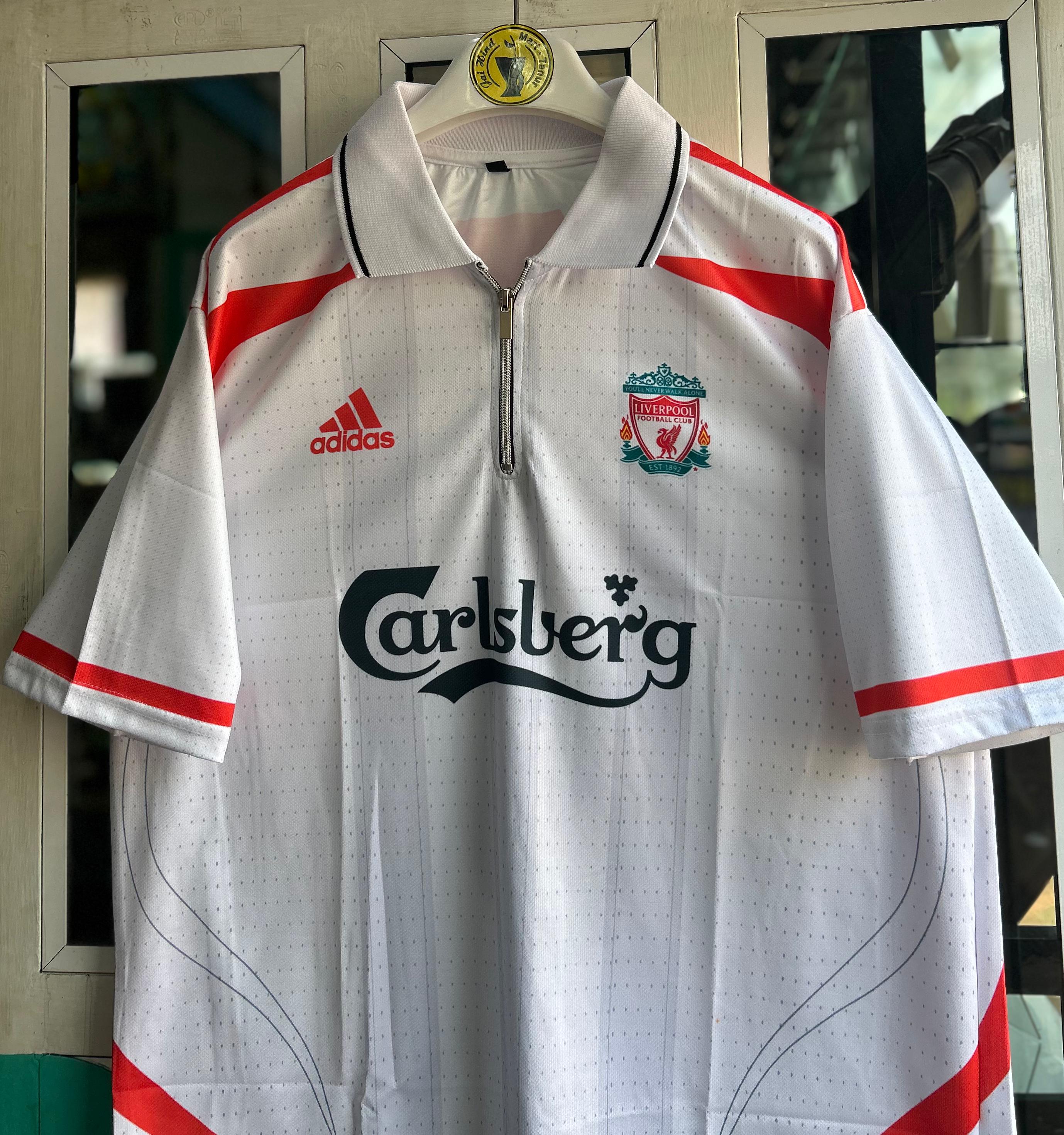LIVERPOOL 2007-08 AWAY KIT, FIVESLEEVE POLO SUBLIMATION (ZIP)