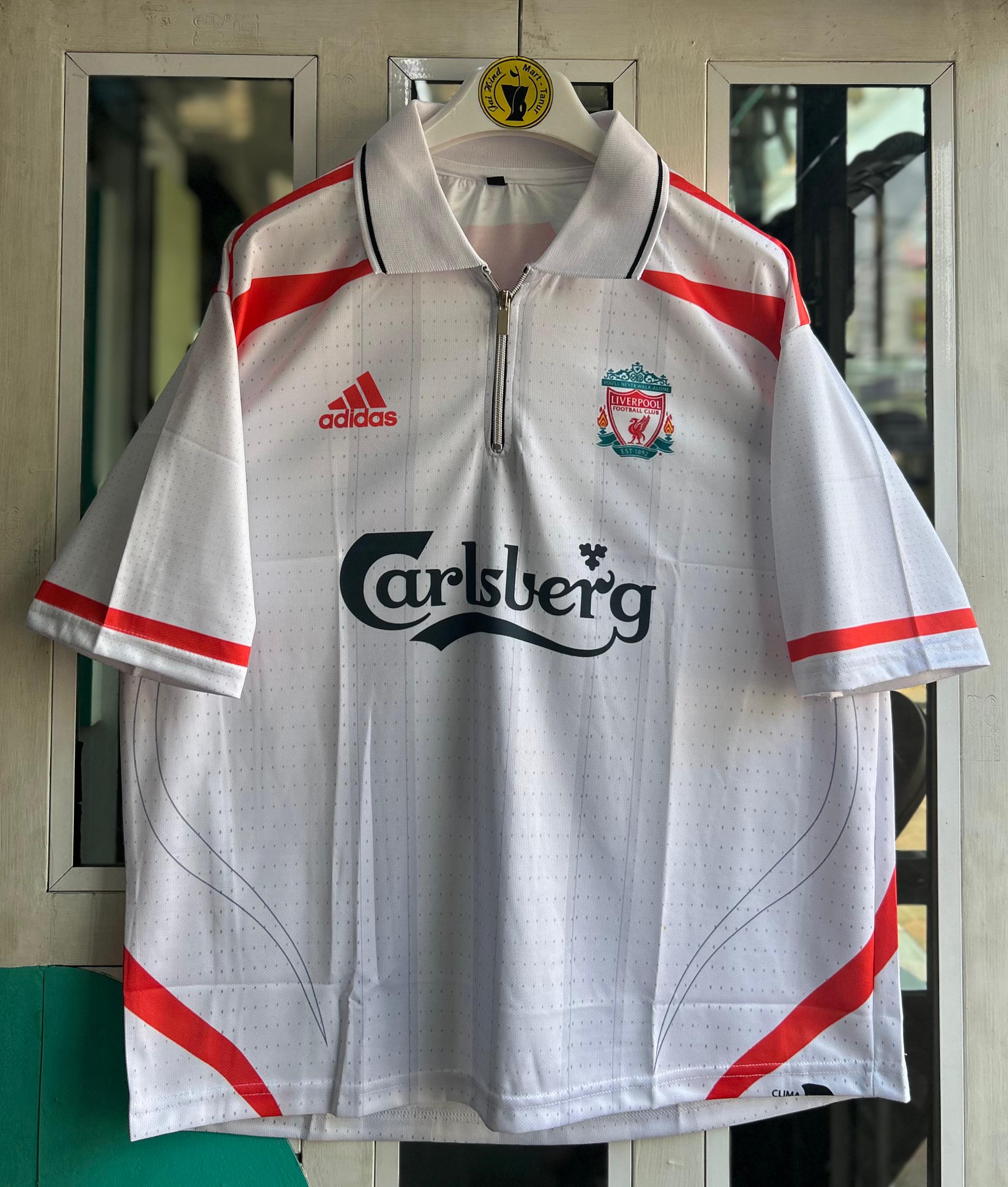LIVERPOOL 2007-08 AWAY KIT, FIVESLEEVE POLO SUBLIMATION (ZIP)