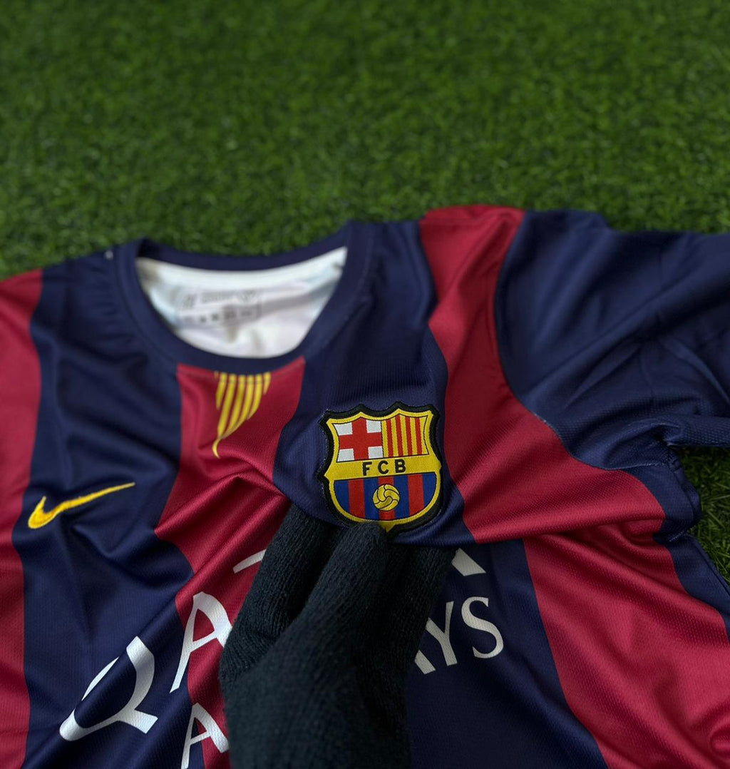 BARCELONA 2014-15 HOME KIT, HALFSLEEVE EMBROIDERY