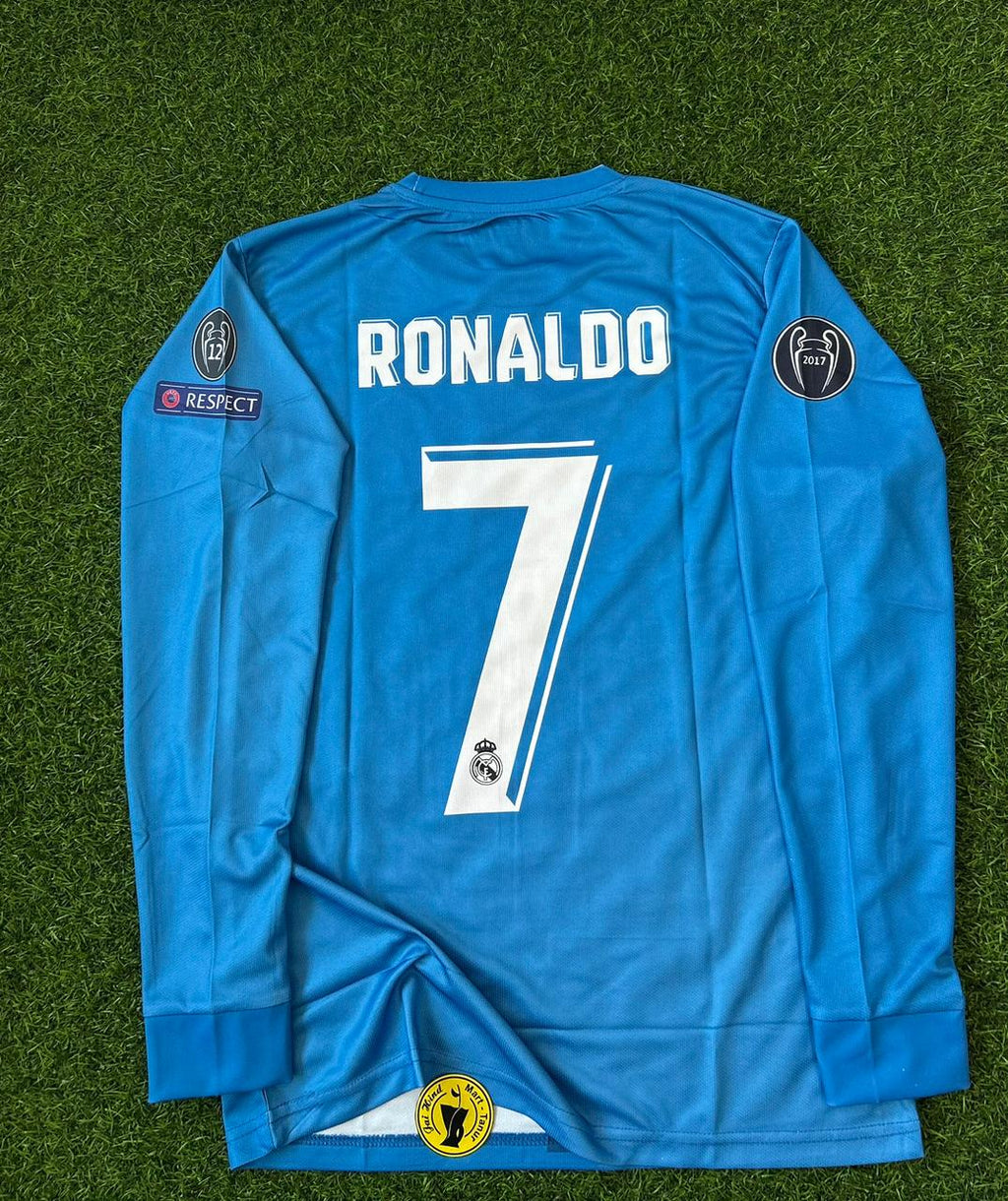 REAL MADRID 2017-18 AWAY KIT, FULLSLEEVE EMBROIDERY