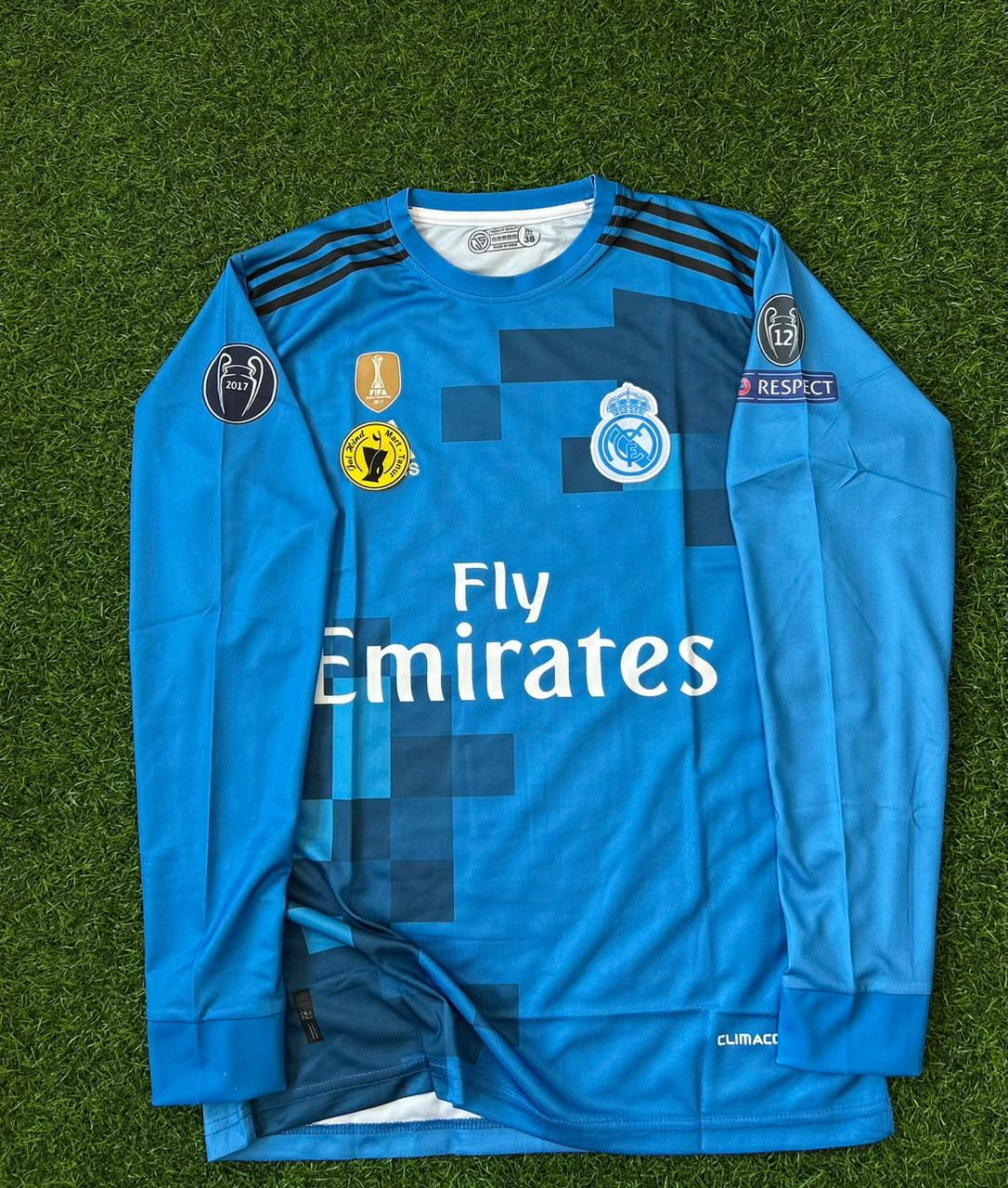 REAL MADRID 2017-18 AWAY KIT, FULLSLEEVE EMBROIDERY