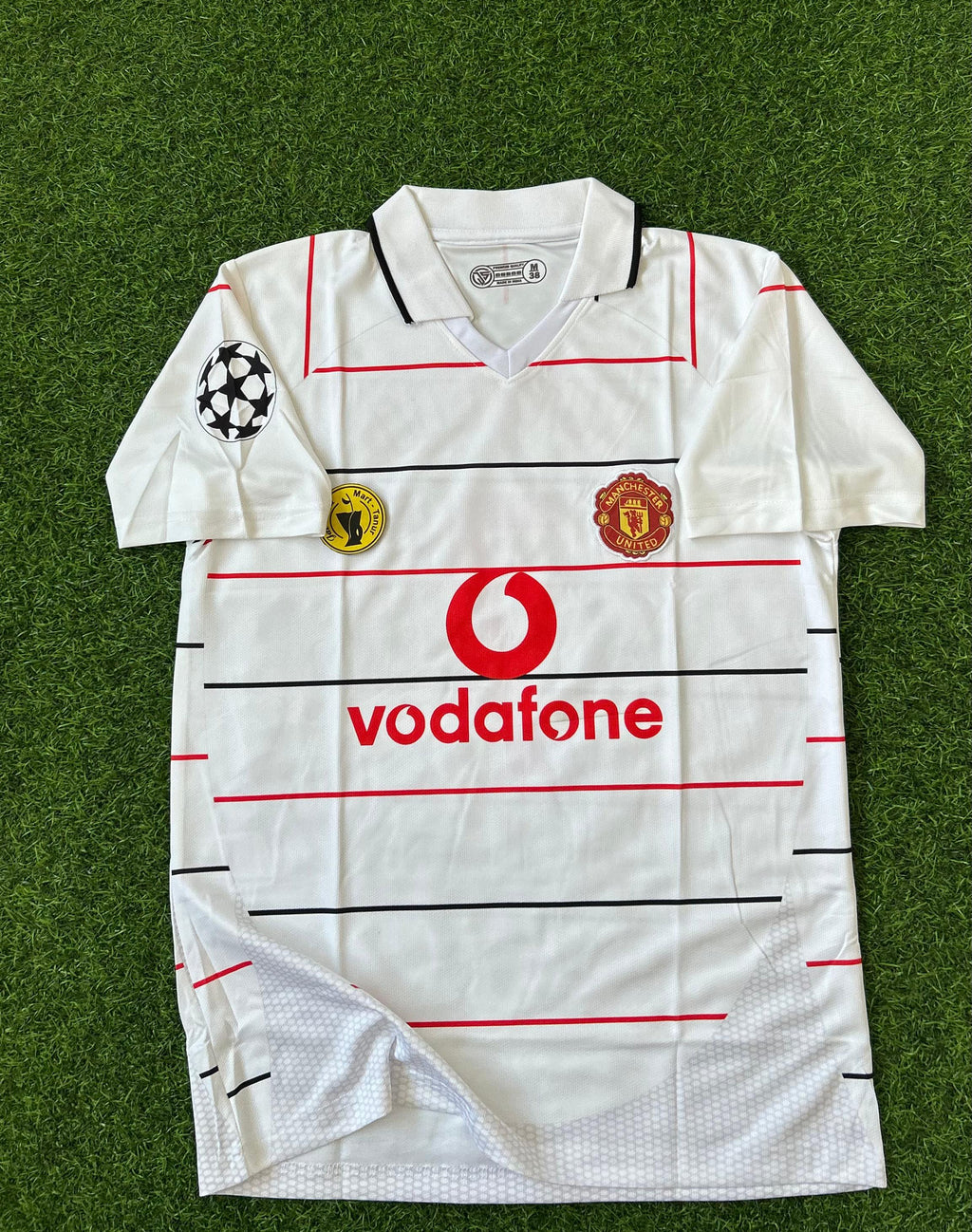 MAN UNITED 2003-05 THIRD KIT, HAIFSLEEVE POLO EMBROIDERY