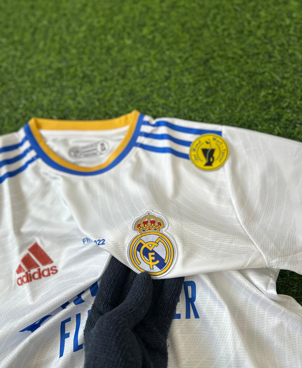 REAL MADRID 2021-22 HOME KIT, HALFSLEEVE EMBROIDERY