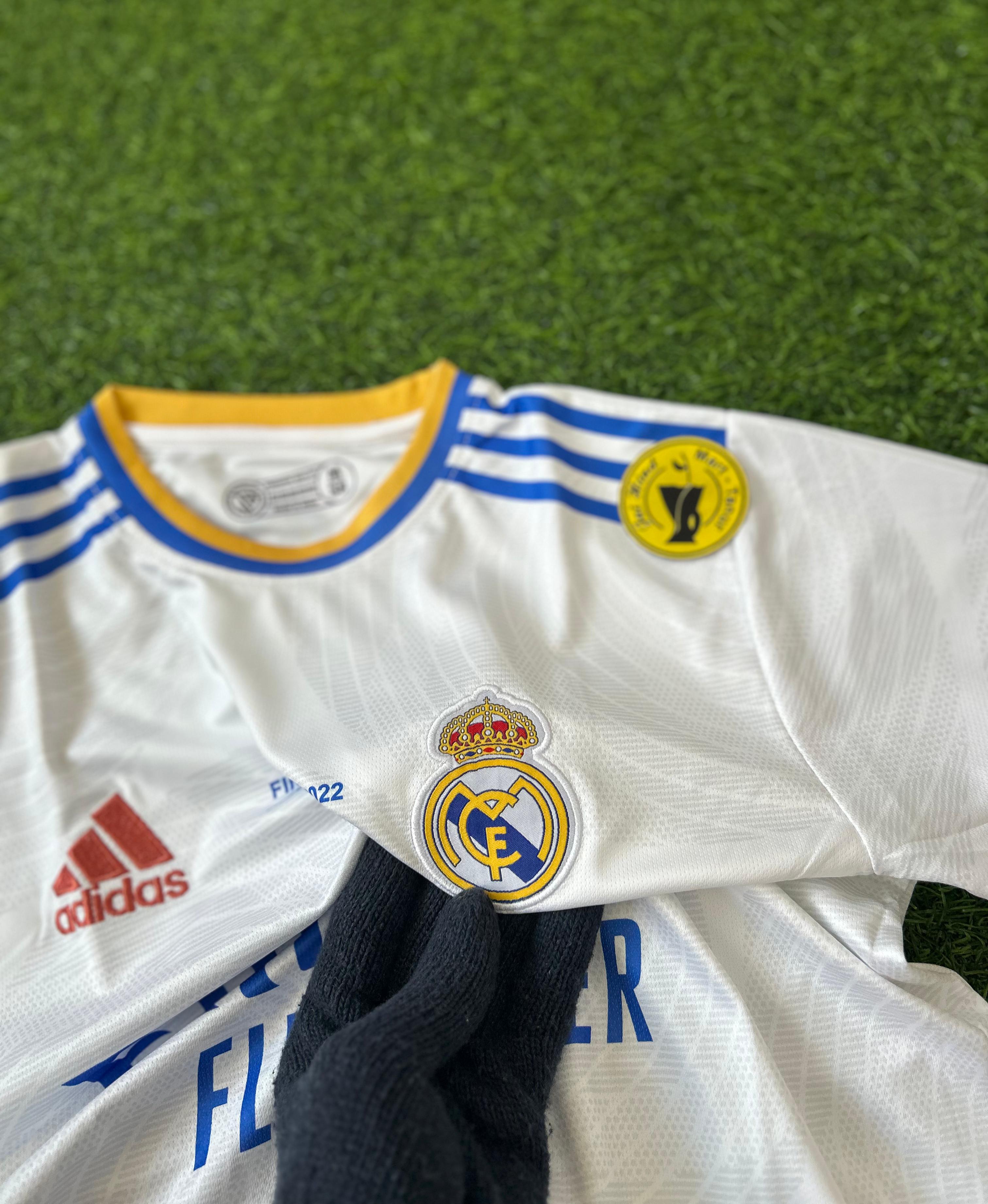 REAL MADRID 2021-22 HOME KIT, HALFSLEEVE EMBROIDERY