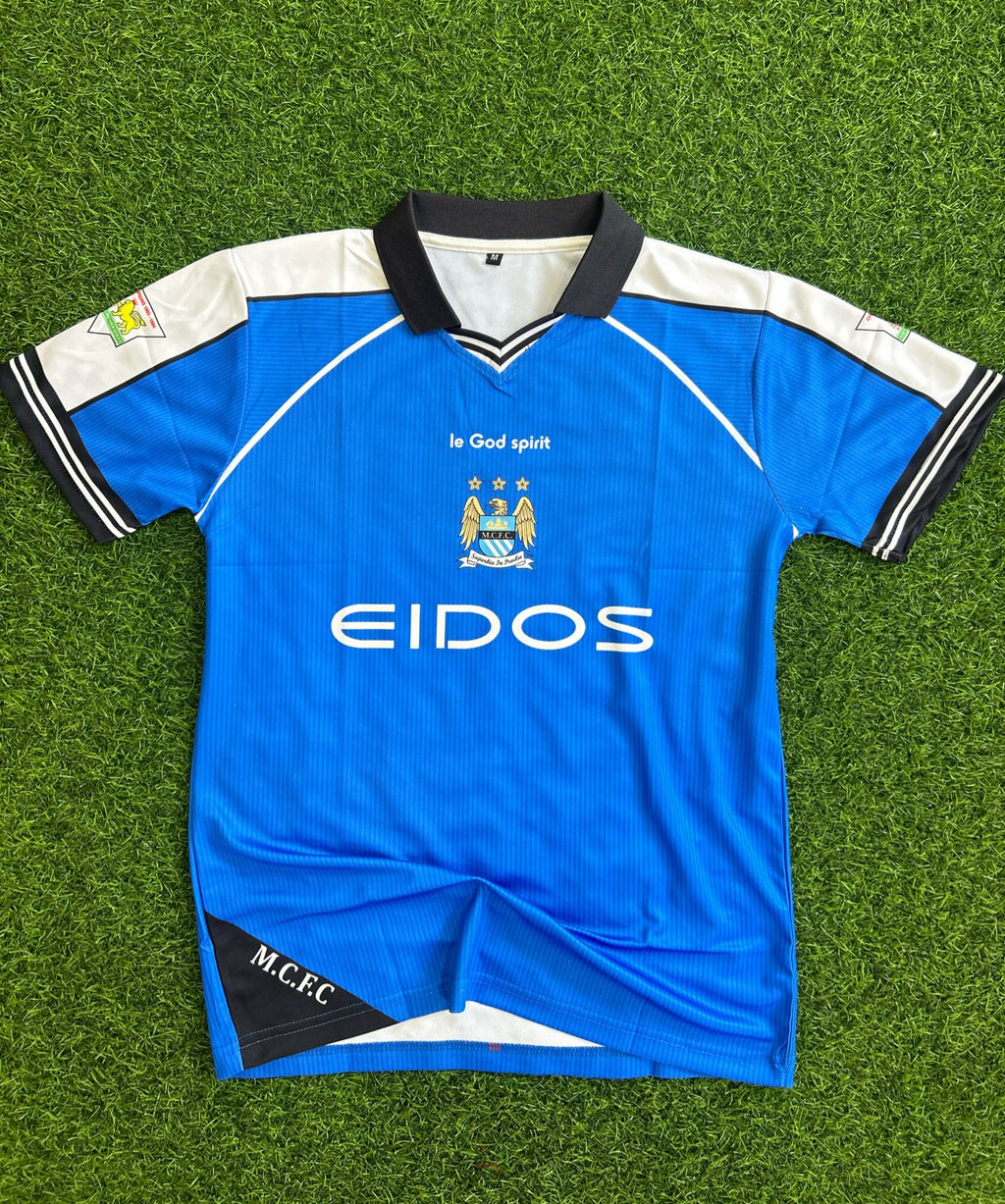 MAN CITY 1999-01 HOME KIT, HALFSLEEVE POLO SUBLIMATION