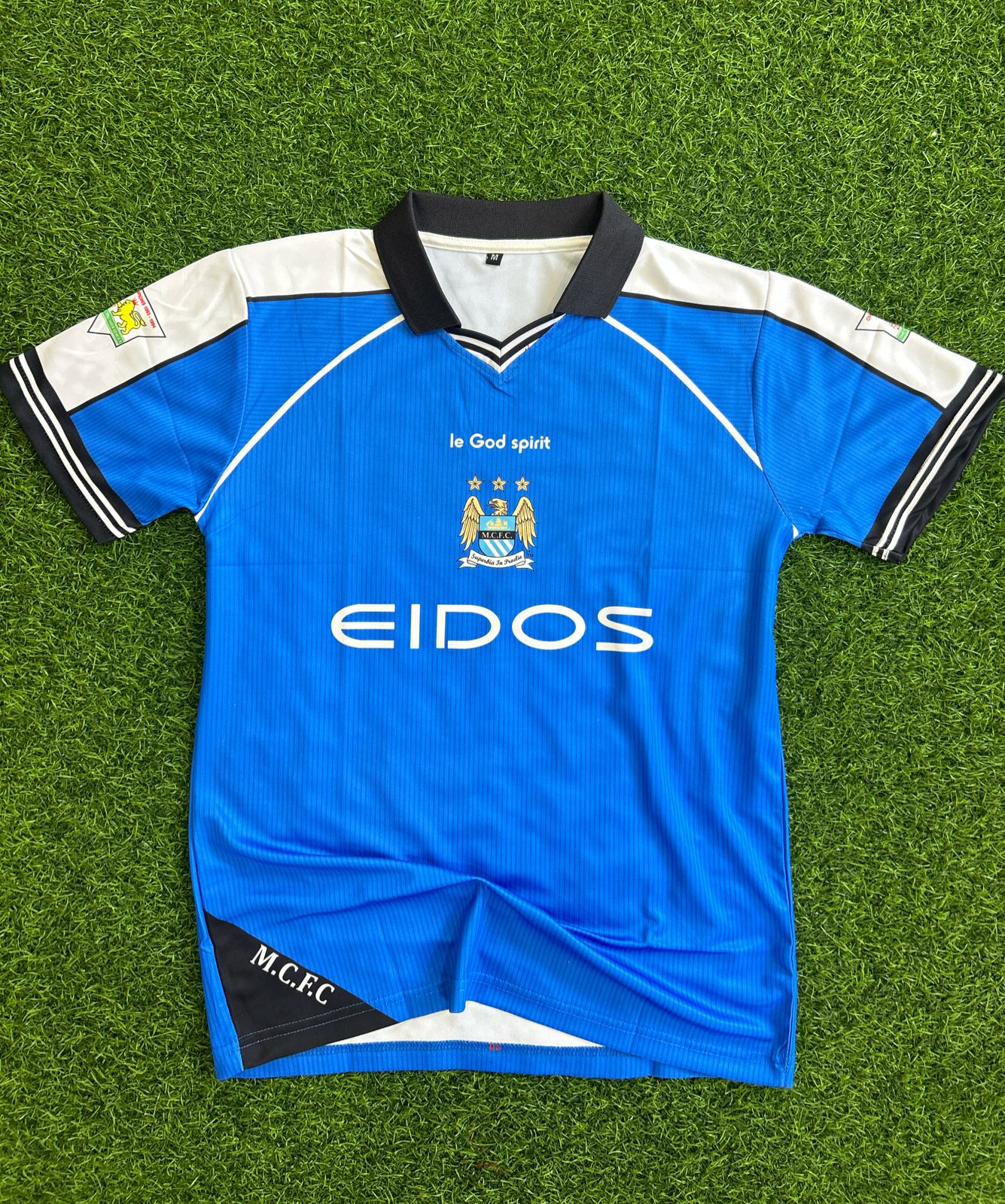 MAN CITY 1999-01 HOME KIT, HALFSLEEVE POLO SUBLIMATION